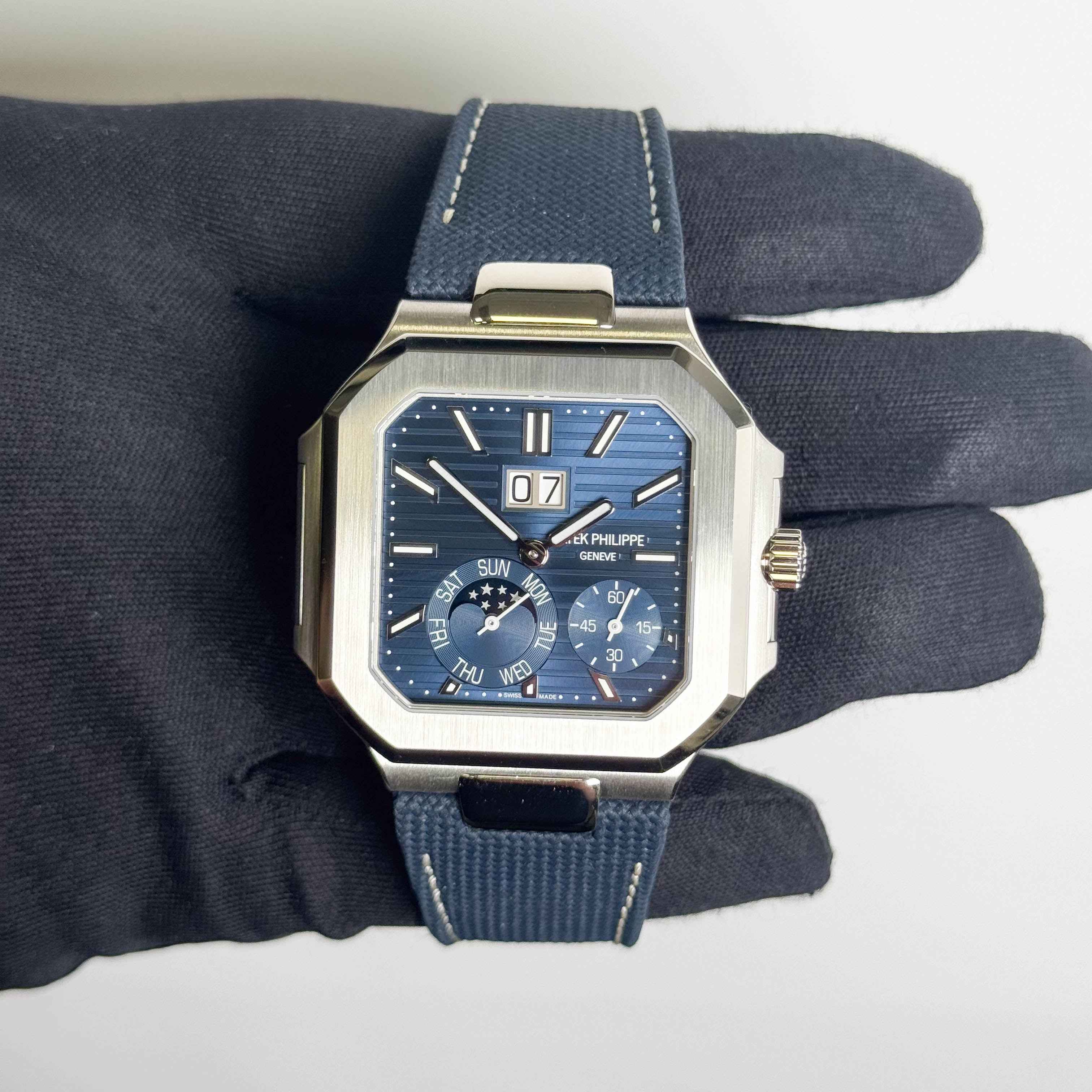 Patek Philippe Cubitus 45mm Blue Dial Watch Ref# 5822P-001 - Happy Jewelers Fine Jewelry Lifetime Warranty