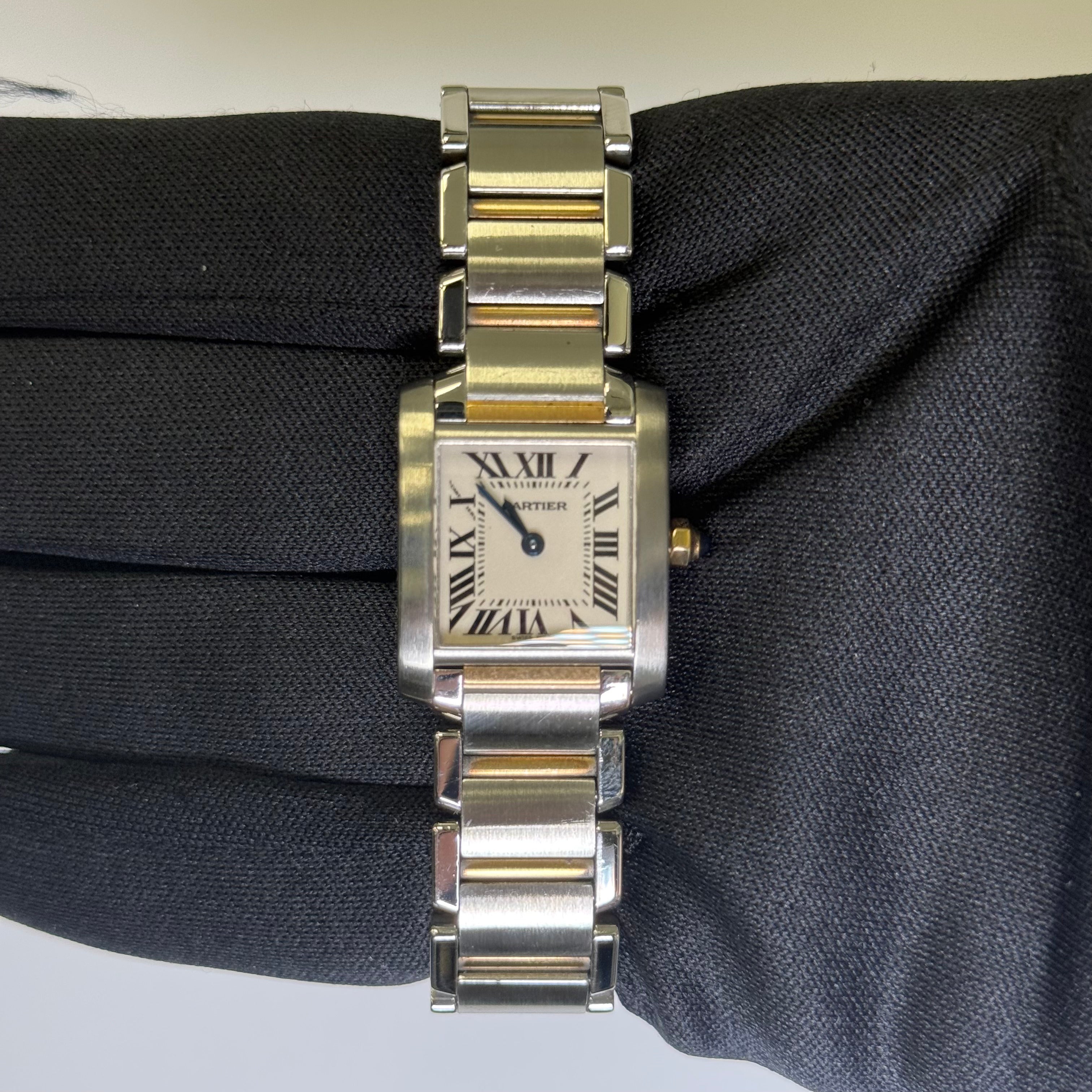 Cartier Tank 20mm White Dial Watch Ref# W51007Q4