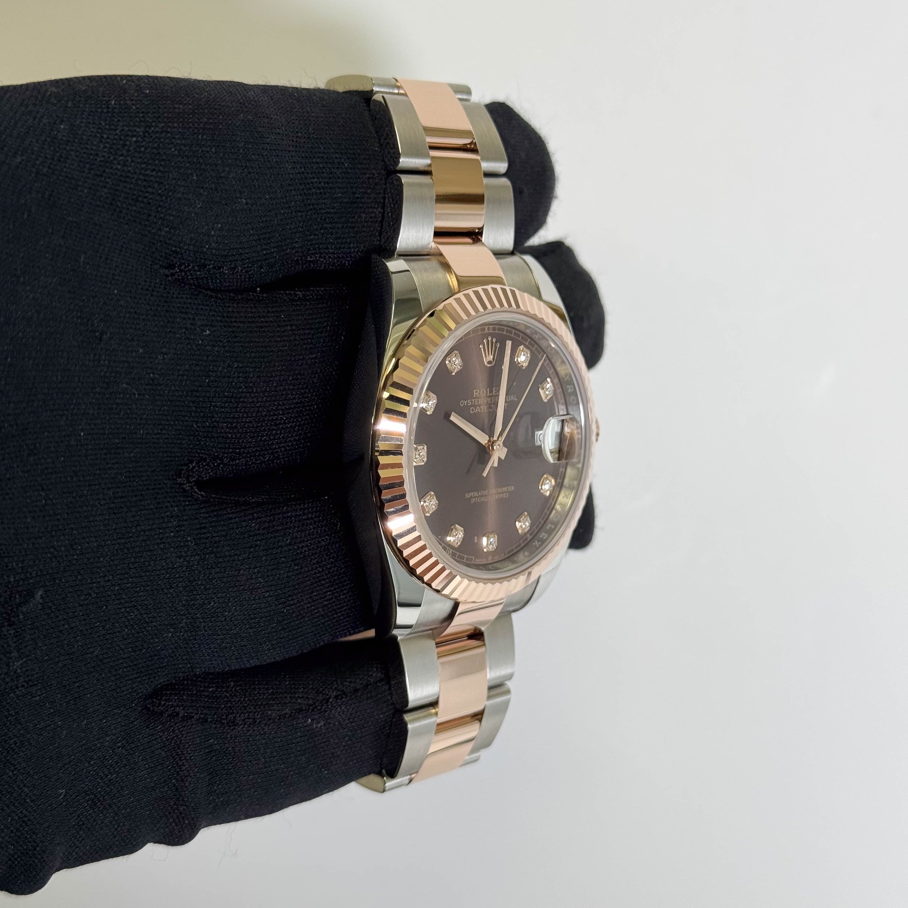 Rolex Datejust 41mm Chocolate Diamond Dial Watch Ref# 126331