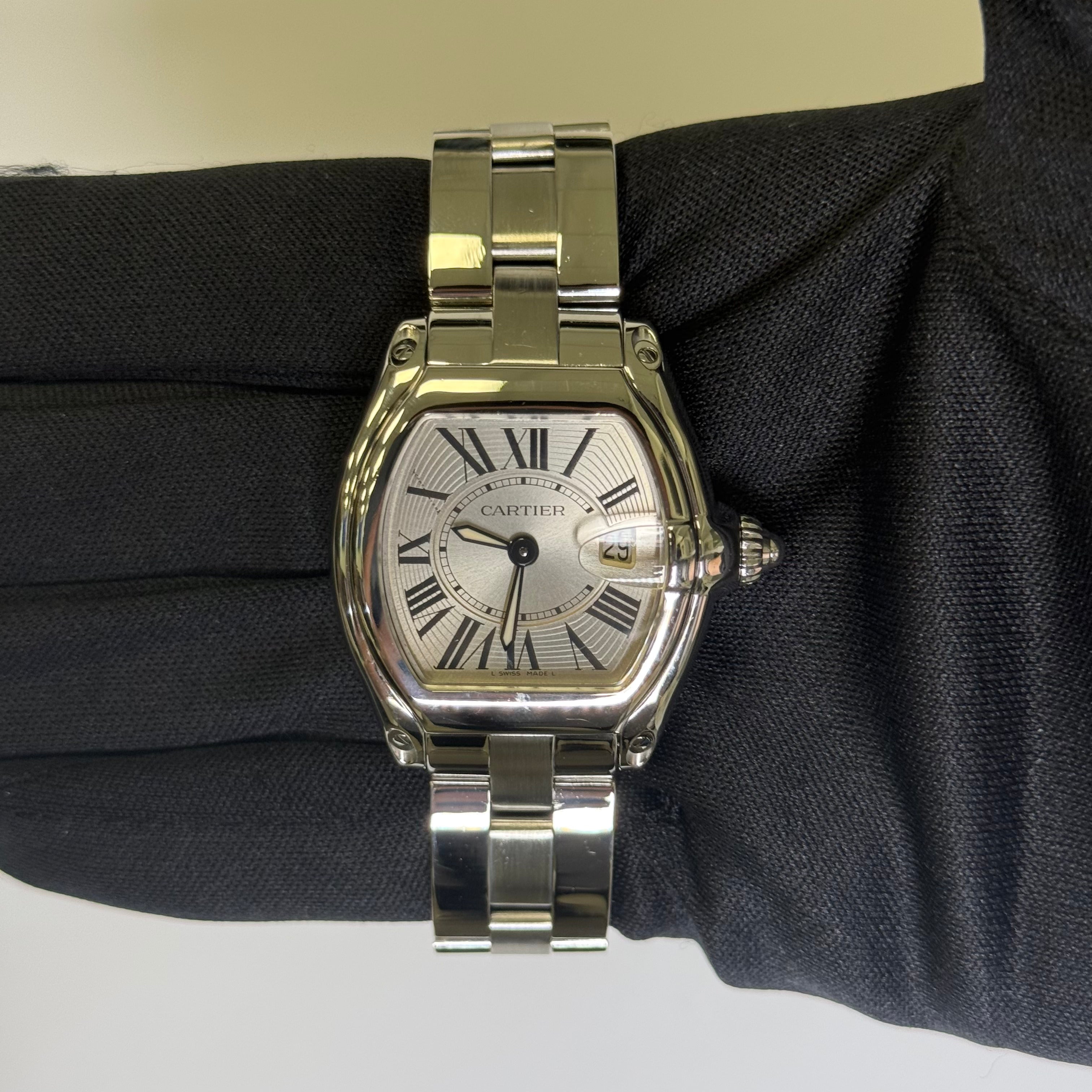 Cartier Roadster 31mm Silver Dial Watch Ref# W62016V3