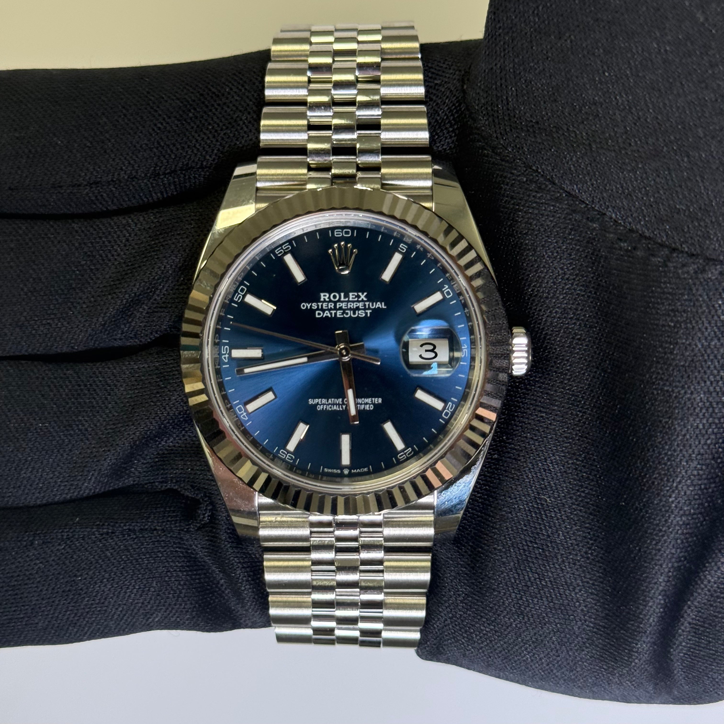 Rolex Datejust 41mm Blue Dial Watch Ref# 126334