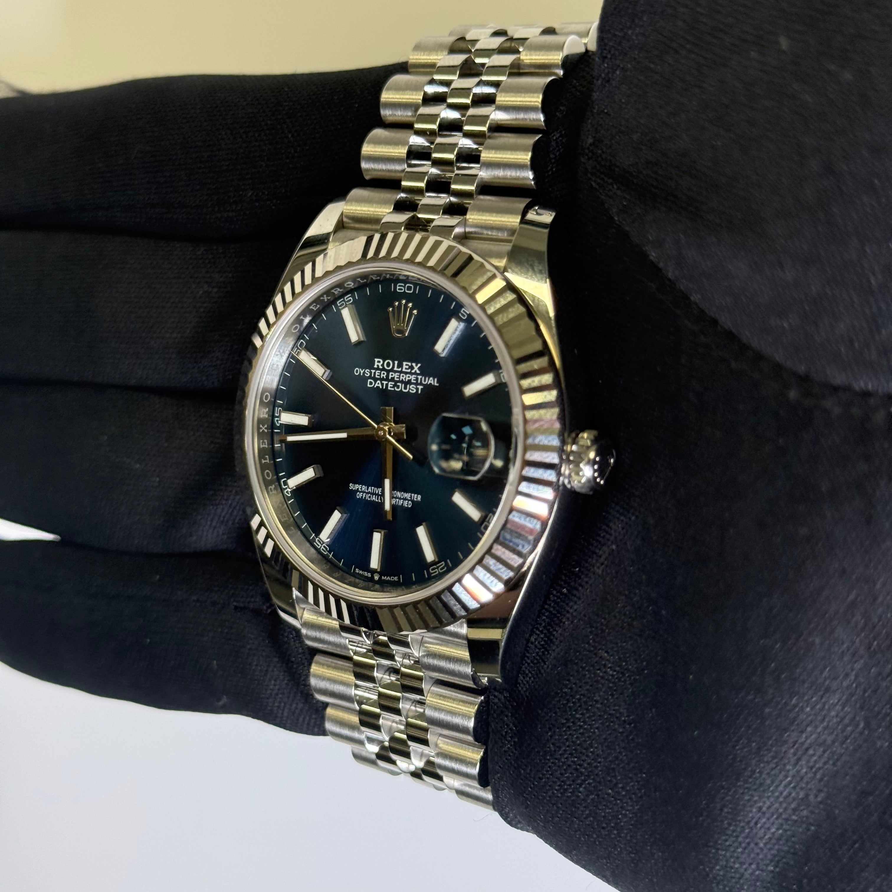 Rolex Datejust 41mm Blue Dial Watch Ref# 126334