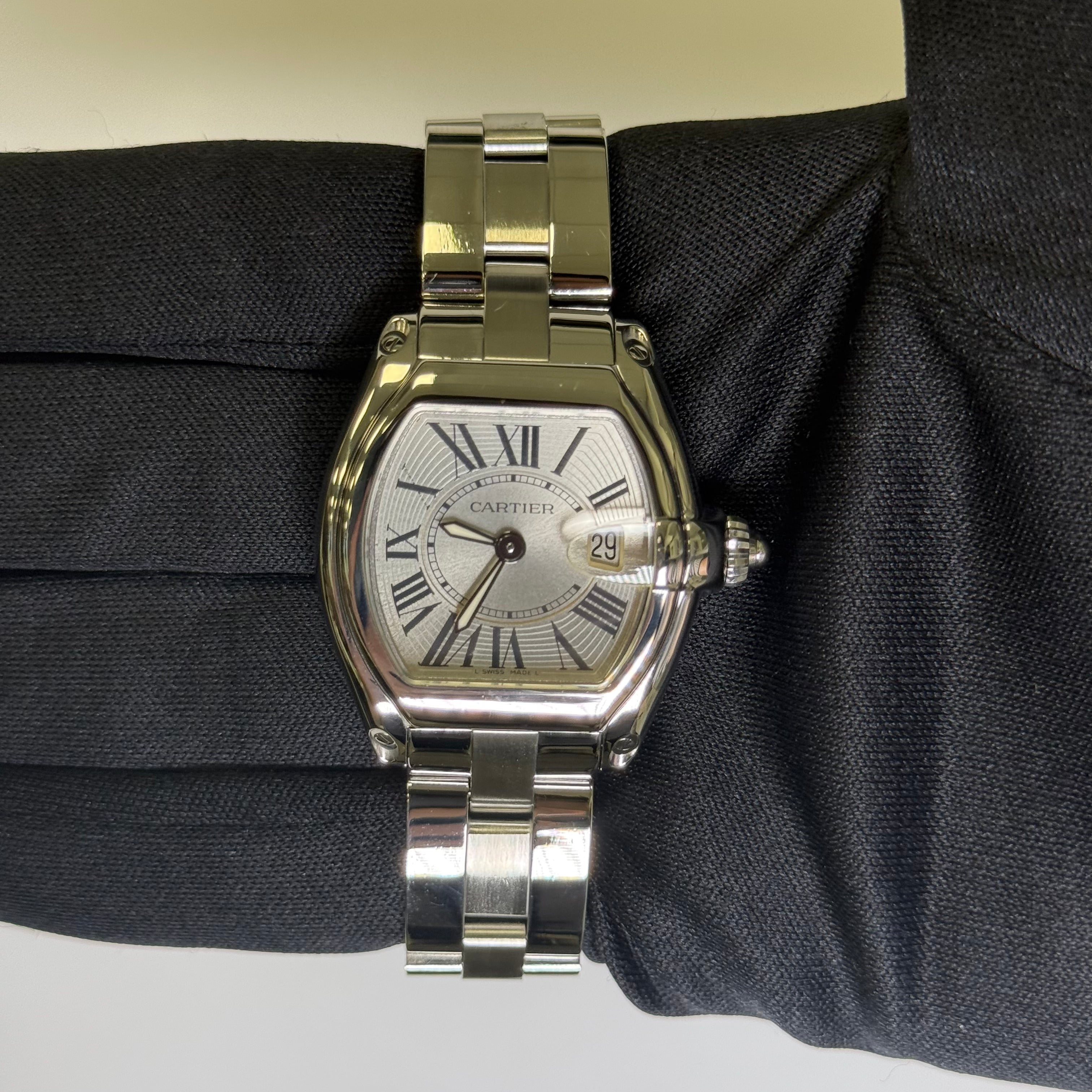 Cartier Roadster 31mm Silver Dial Watch Ref# W62016V3