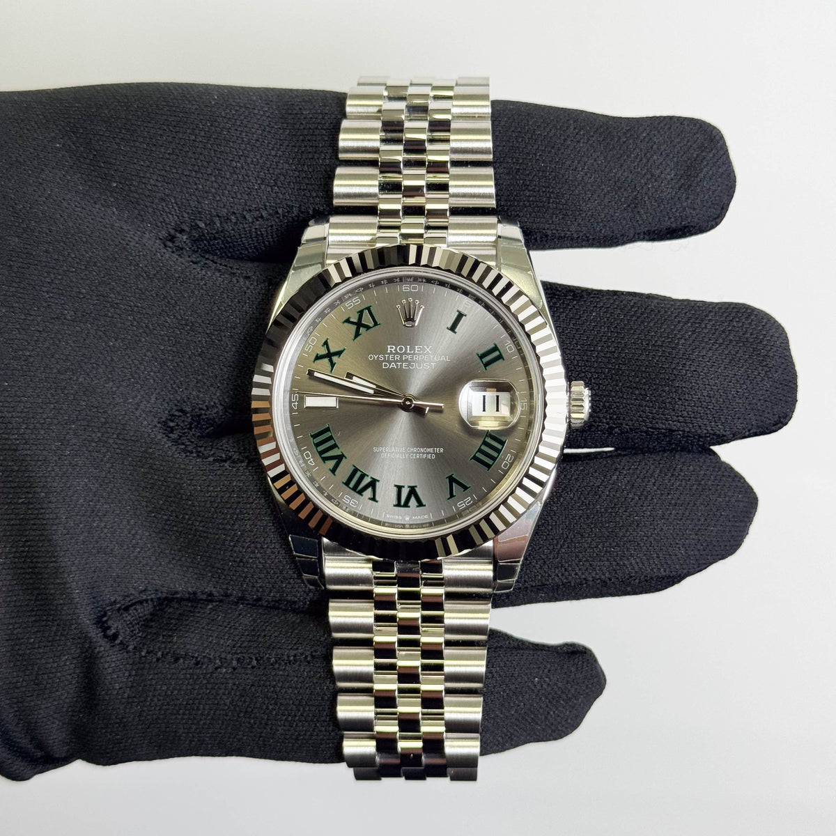 Rolex Datejust 41mm Wimbledon Dial Watch Ref# 126334
