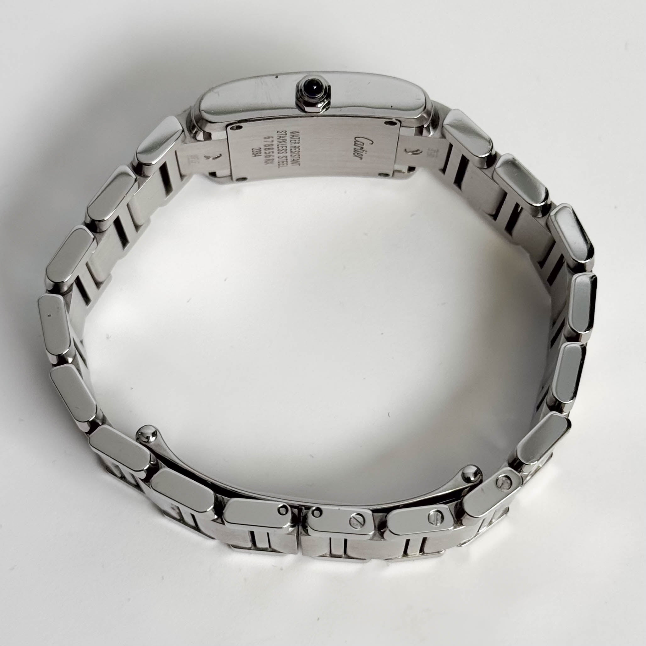 Cartier Tank Stainless Steel 20mm Ivory Dial Watch Ref# W51008Q3 - Happy Jewelers Fine Jewelry Lifetime Warranty