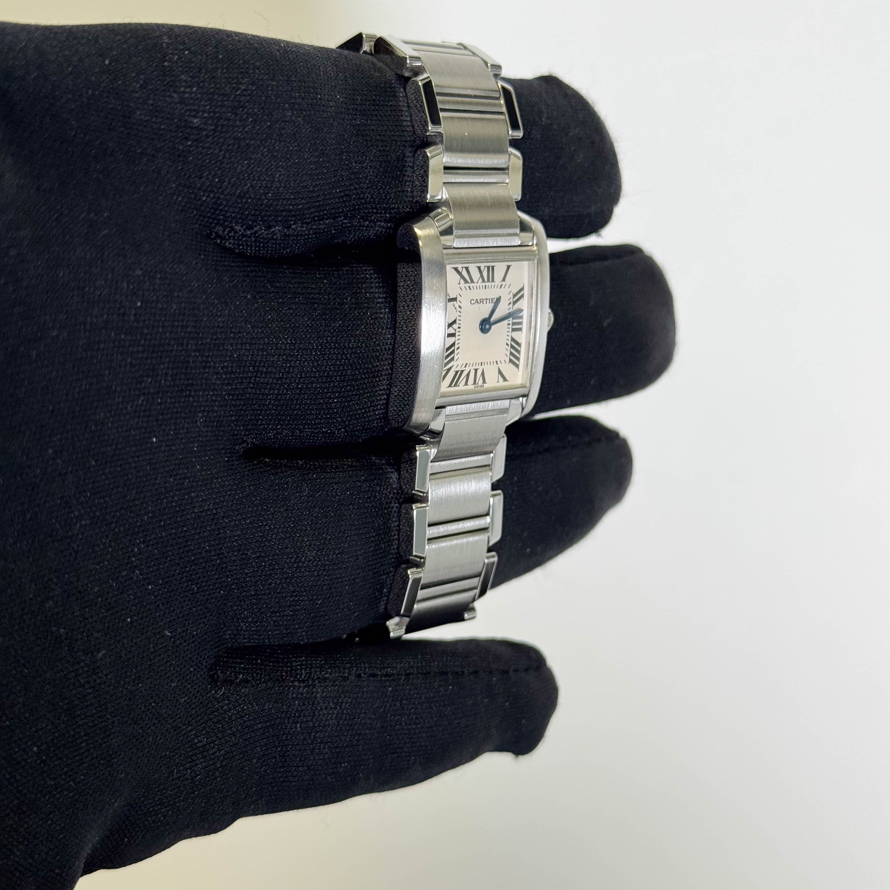 Cartier Tank Stainless Steel 20mm Ivory Dial Watch Ref# W51008Q3 - Happy Jewelers Fine Jewelry Lifetime Warranty