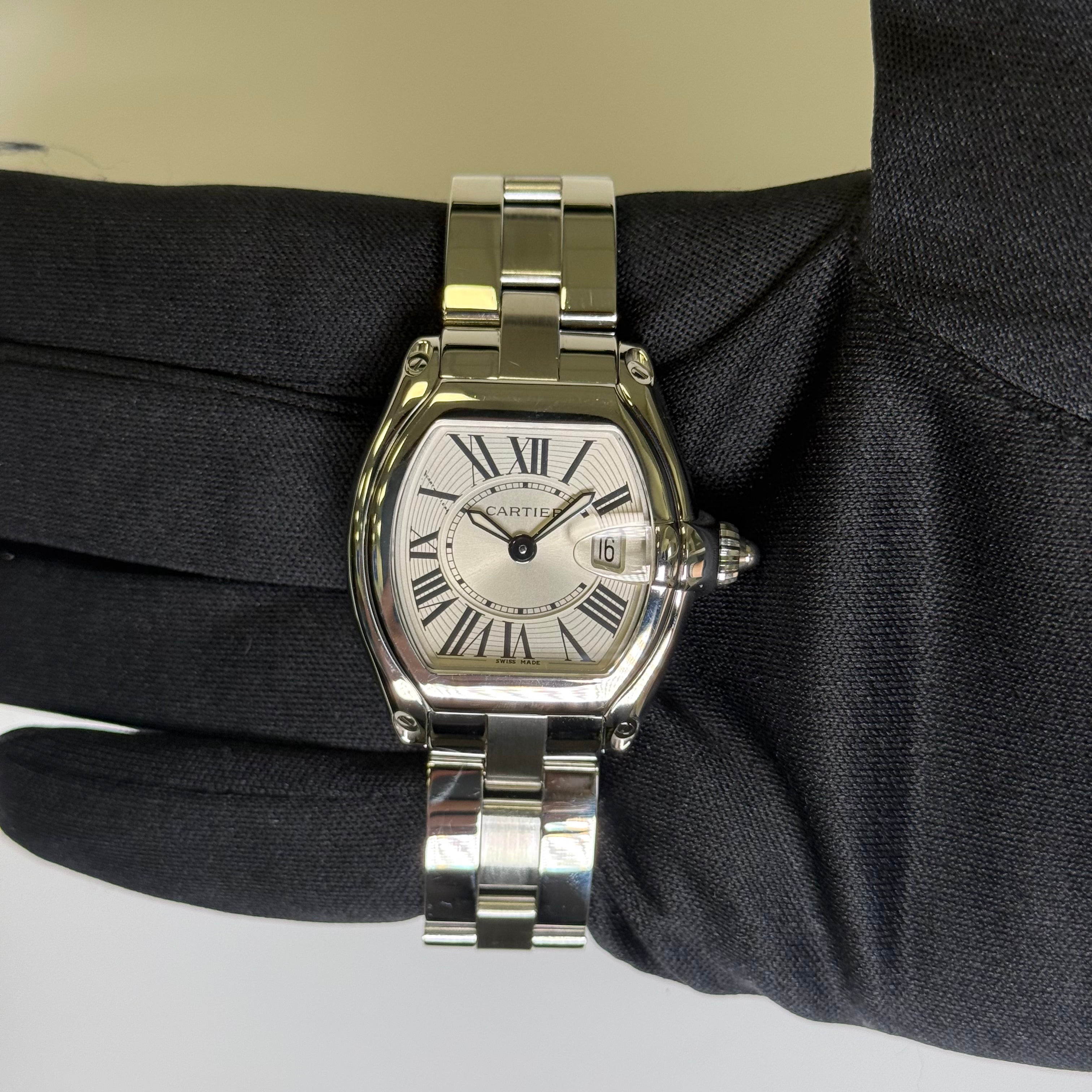 Cartier Roadster 31mm Silver Dial Watch Ref# W62016V3