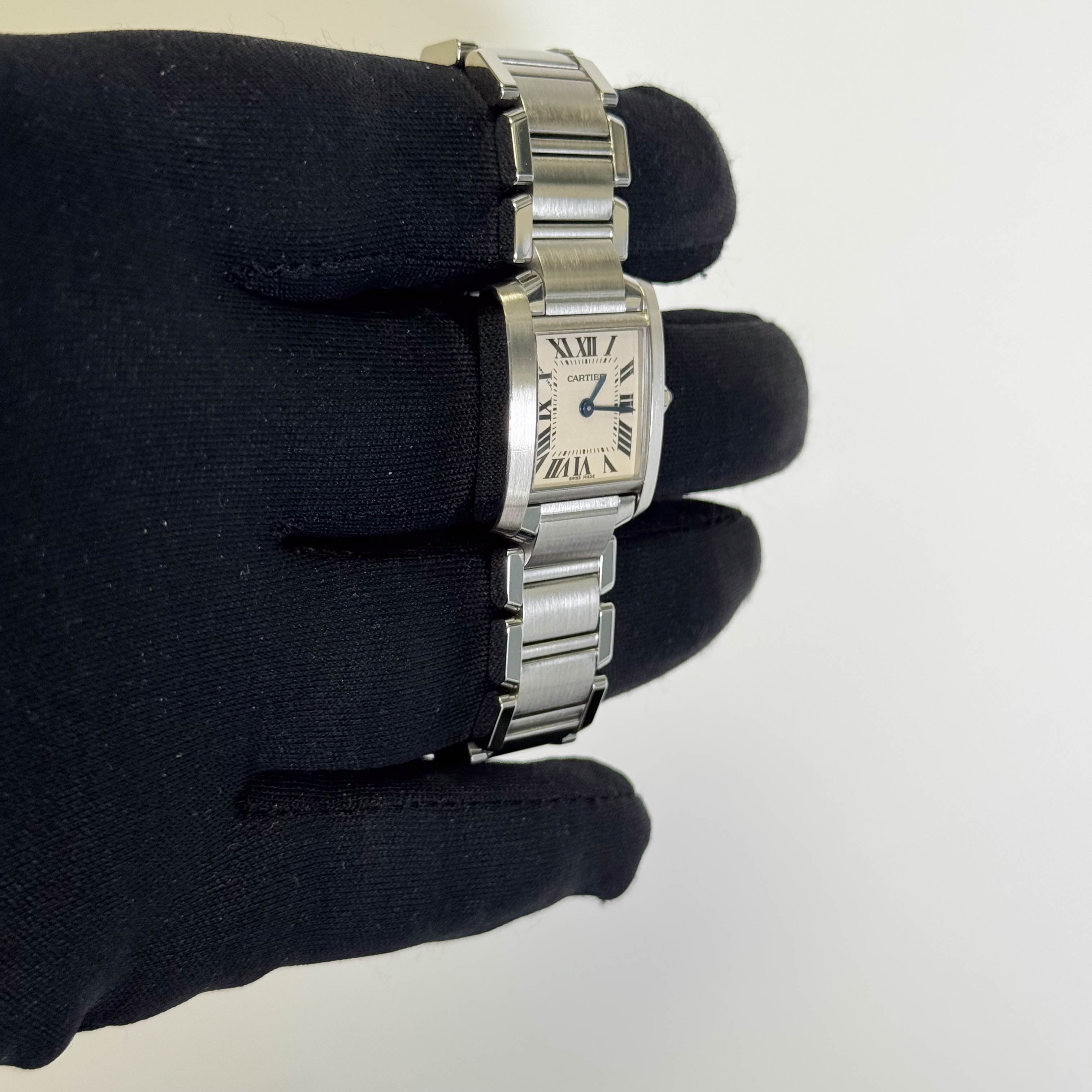 Cartier Tank Stainless Steel 20mm Ivory Dial Watch Ref# W51008Q3 - Happy Jewelers Fine Jewelry Lifetime Warranty