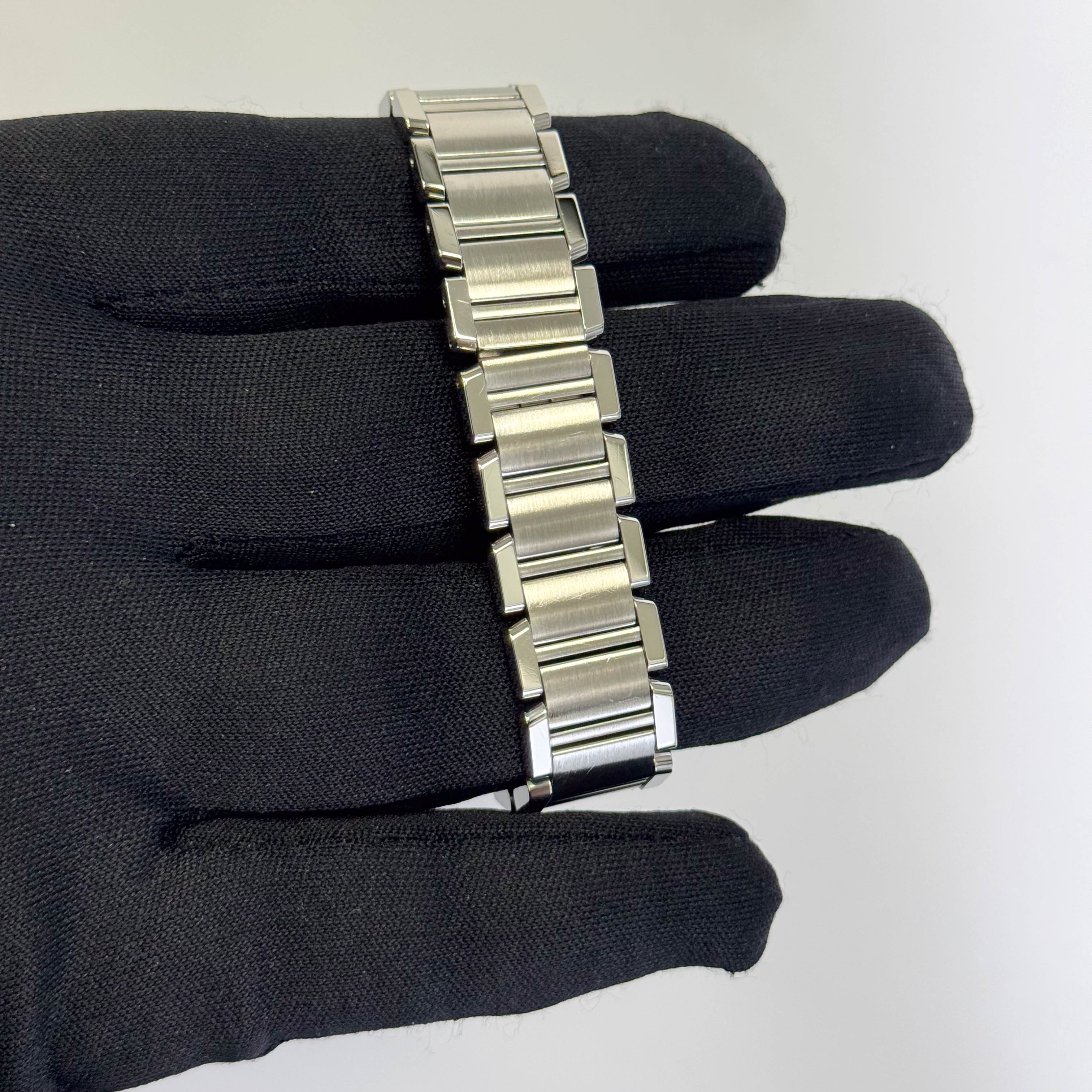 Cartier Tank Stainless Steel 20mm Ivory Dial Watch Ref# W51008Q3 - Happy Jewelers Fine Jewelry Lifetime Warranty