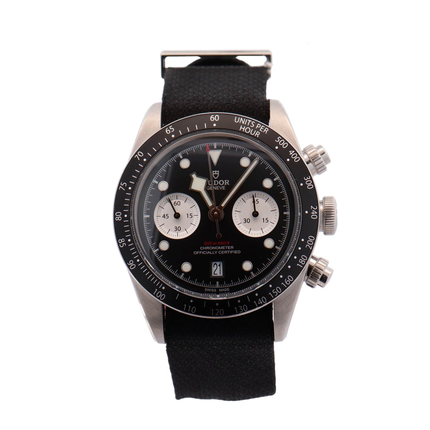Tudor Black Bay Chrono Black Chronograph Dial Watch Reference #: 79360 - Happy Jewelers Fine Jewelry Lifetime Warranty