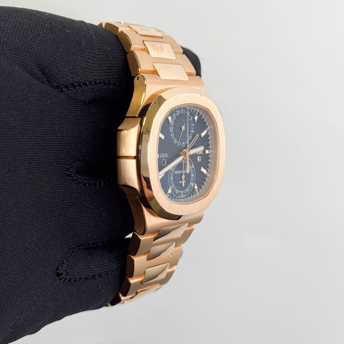 Patek Philippe Nautilus 40.5mm Blue Stick Dial Watch Ref# 5990/1R-001