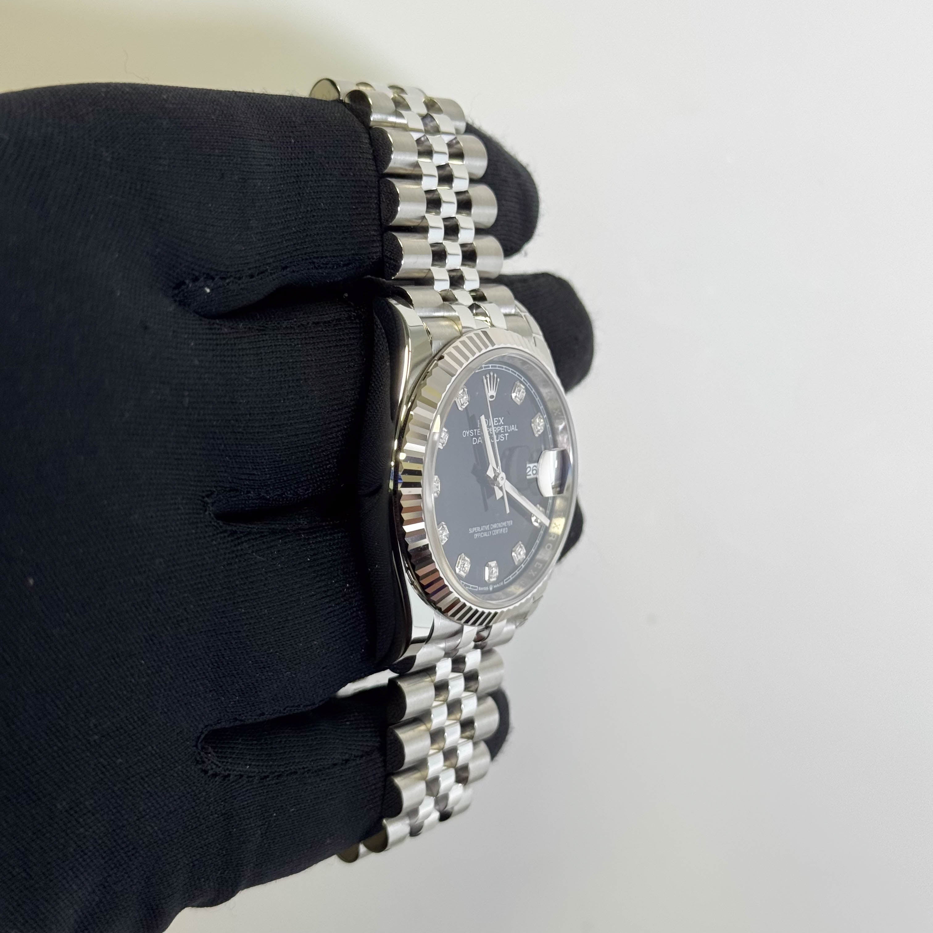 Rolex Datejust 36mm Black Dial Watch Ref# 126234