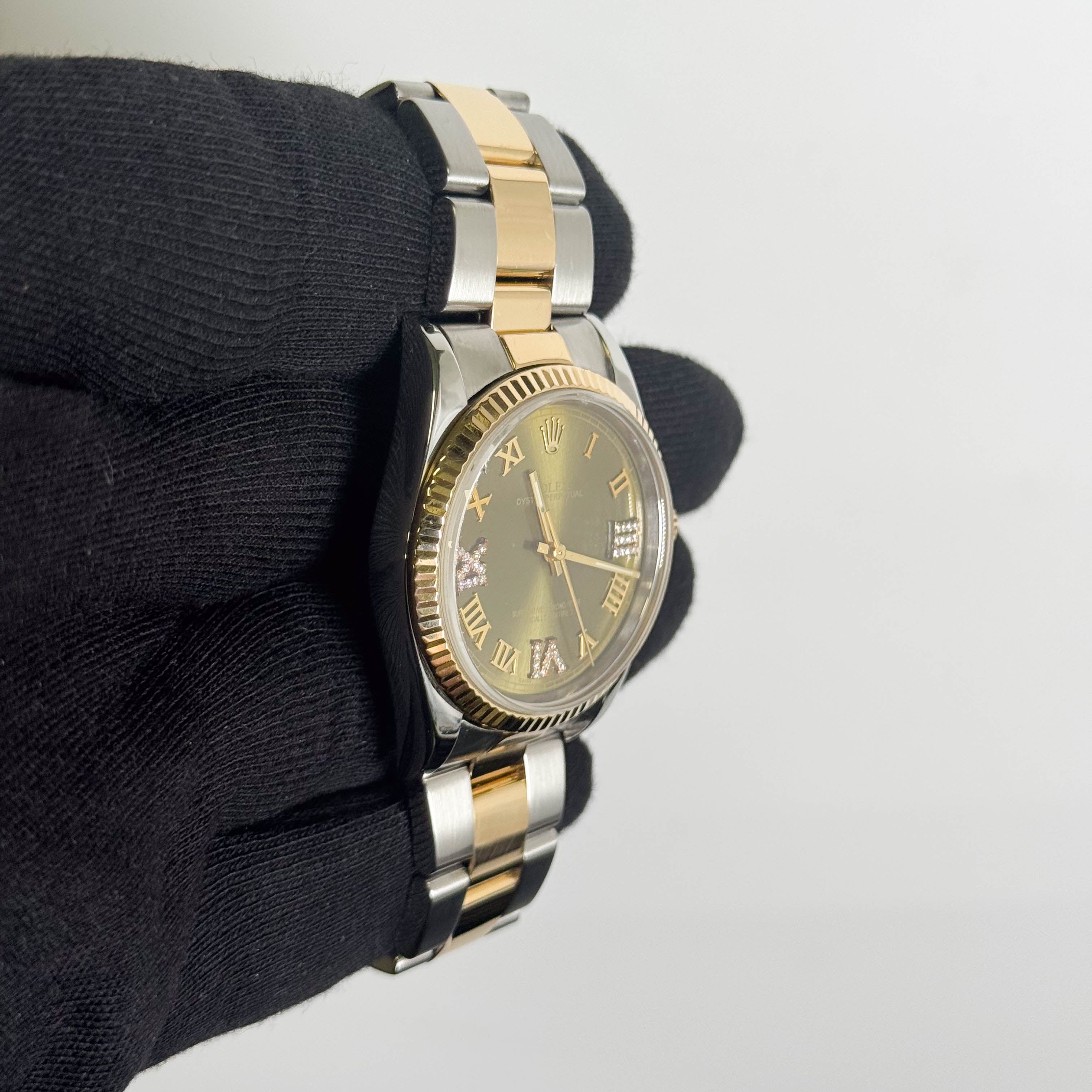 Rolex Oyster Perpetual 34mm Green Dial Watch Ref# 14233M