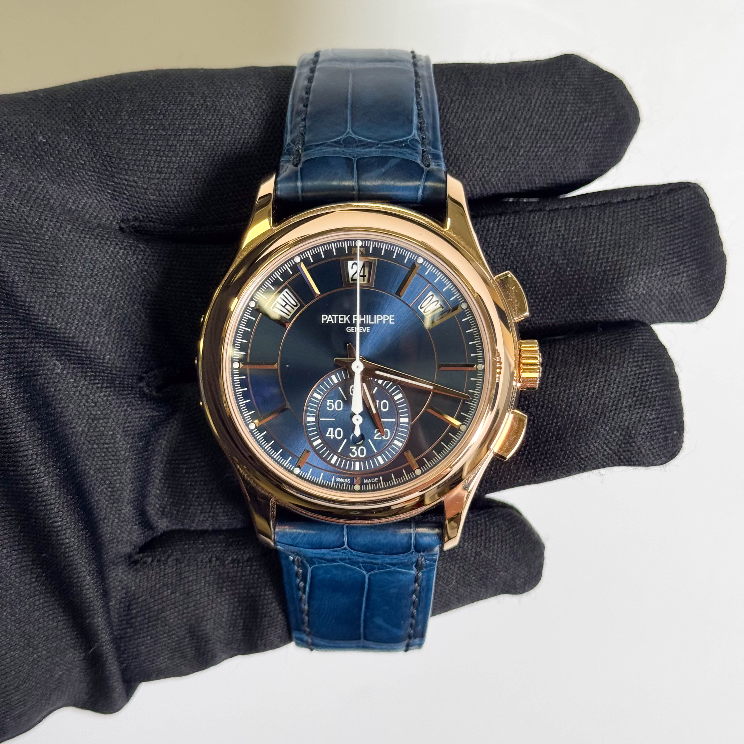Patek Philippe Annual Calendar 42mm Blue Dial Watch Ref# 5905R-010