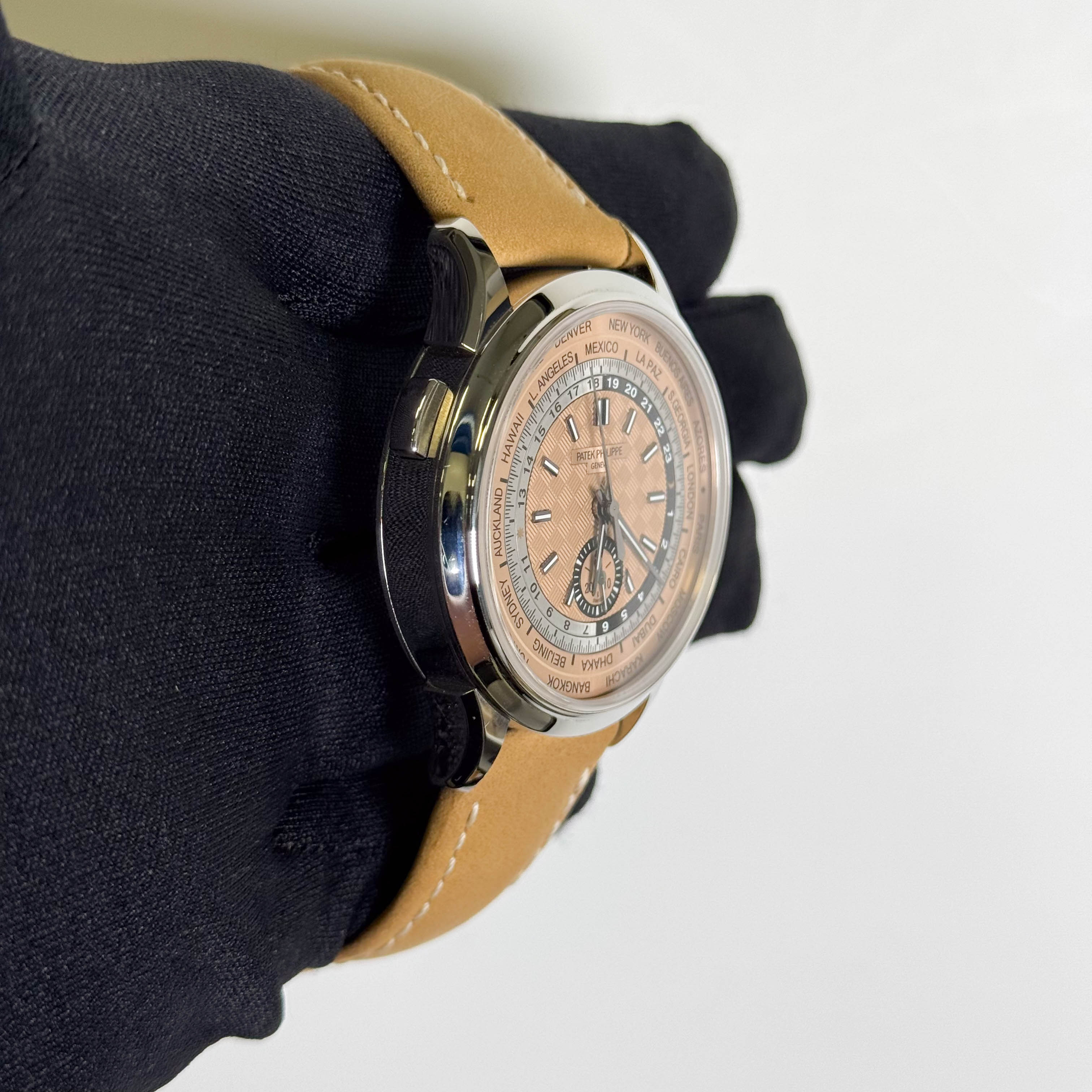 Patek Philippe Complications World Timer 41mm Salmon Dial Watch Ref# 5935A-001