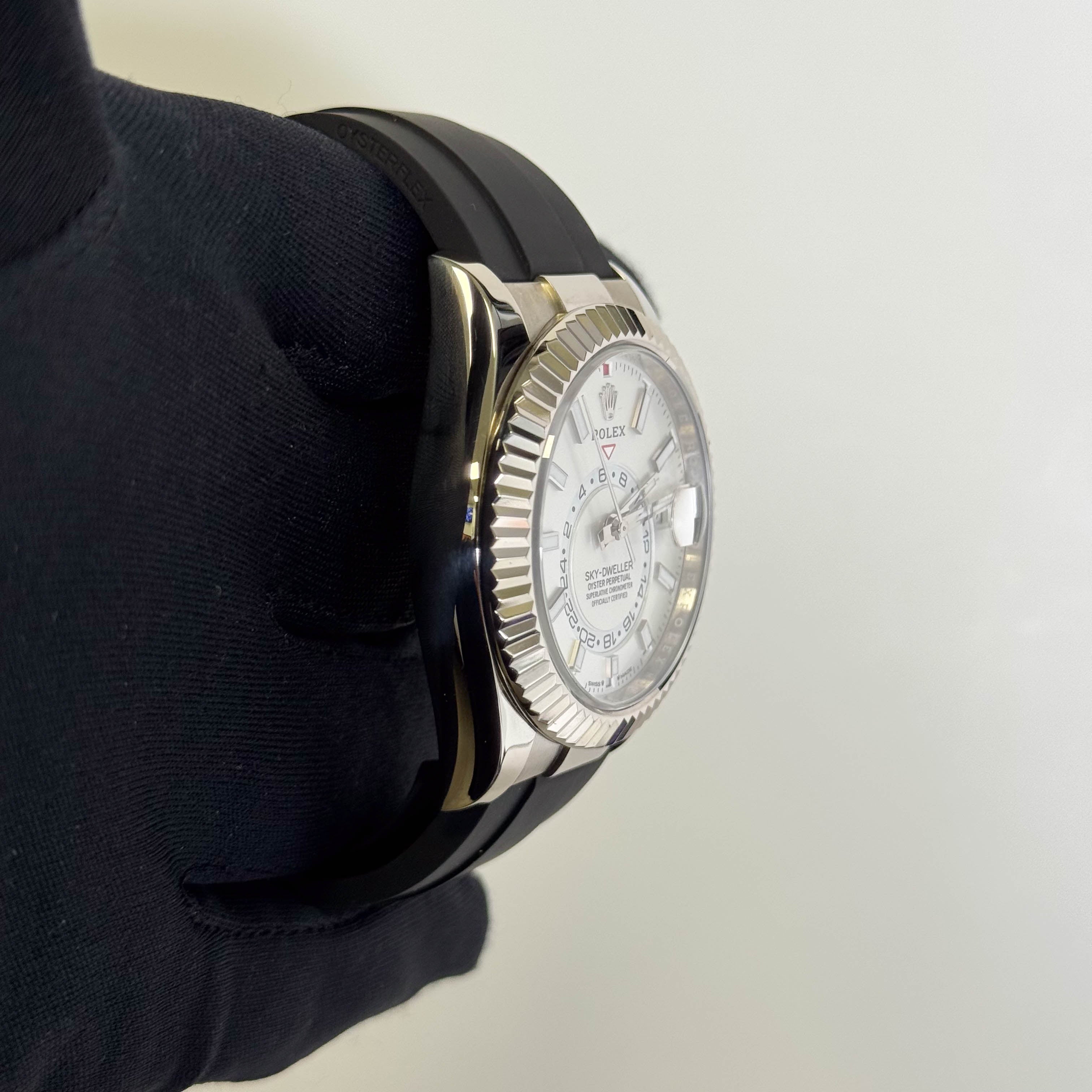 Rolex Sky-Dweller 42mm White Dial Watch Ref# 336239