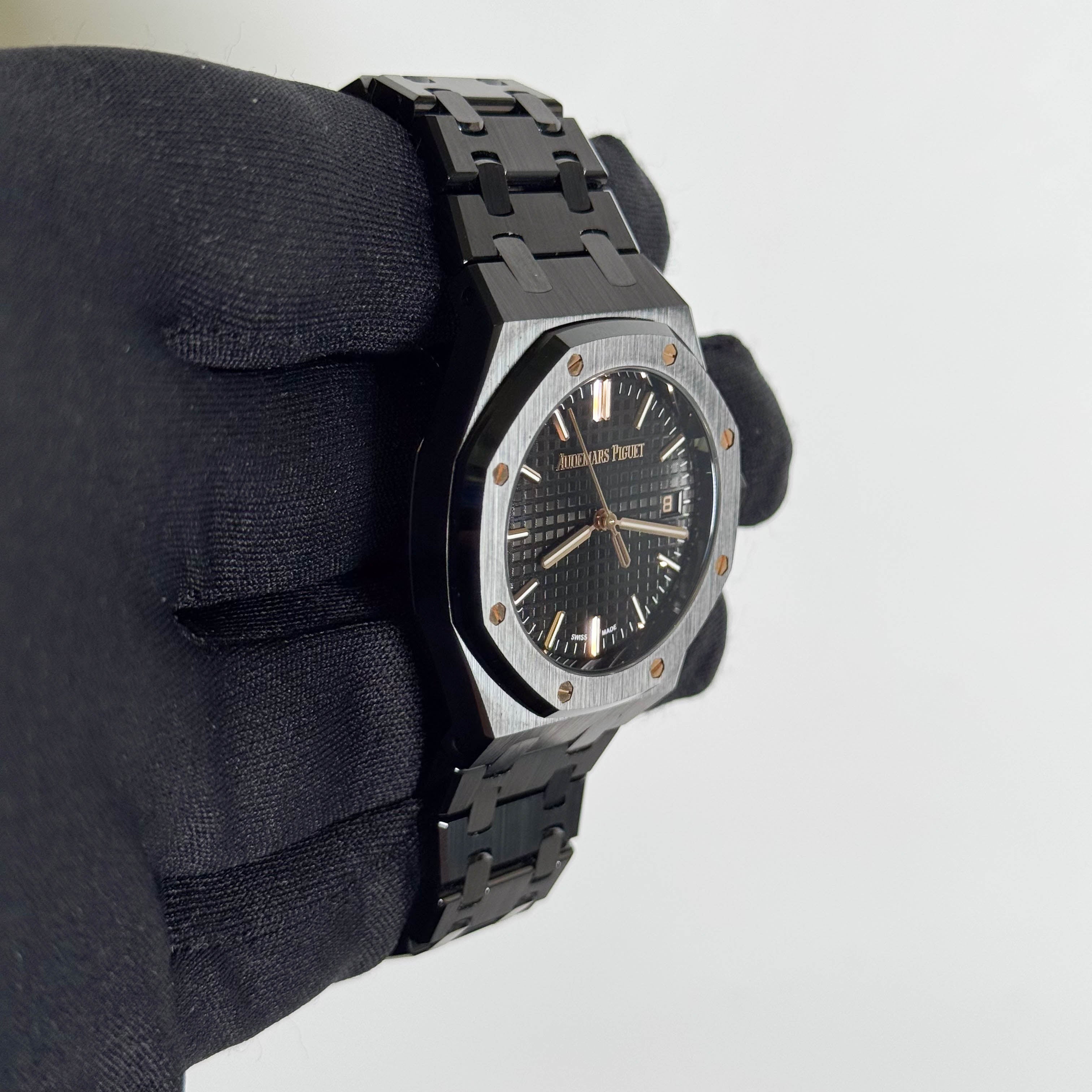 Audemars Piguet Royal Oak 34mm Black Dial Watch Ref# 77350CE.OO.1266CE.01