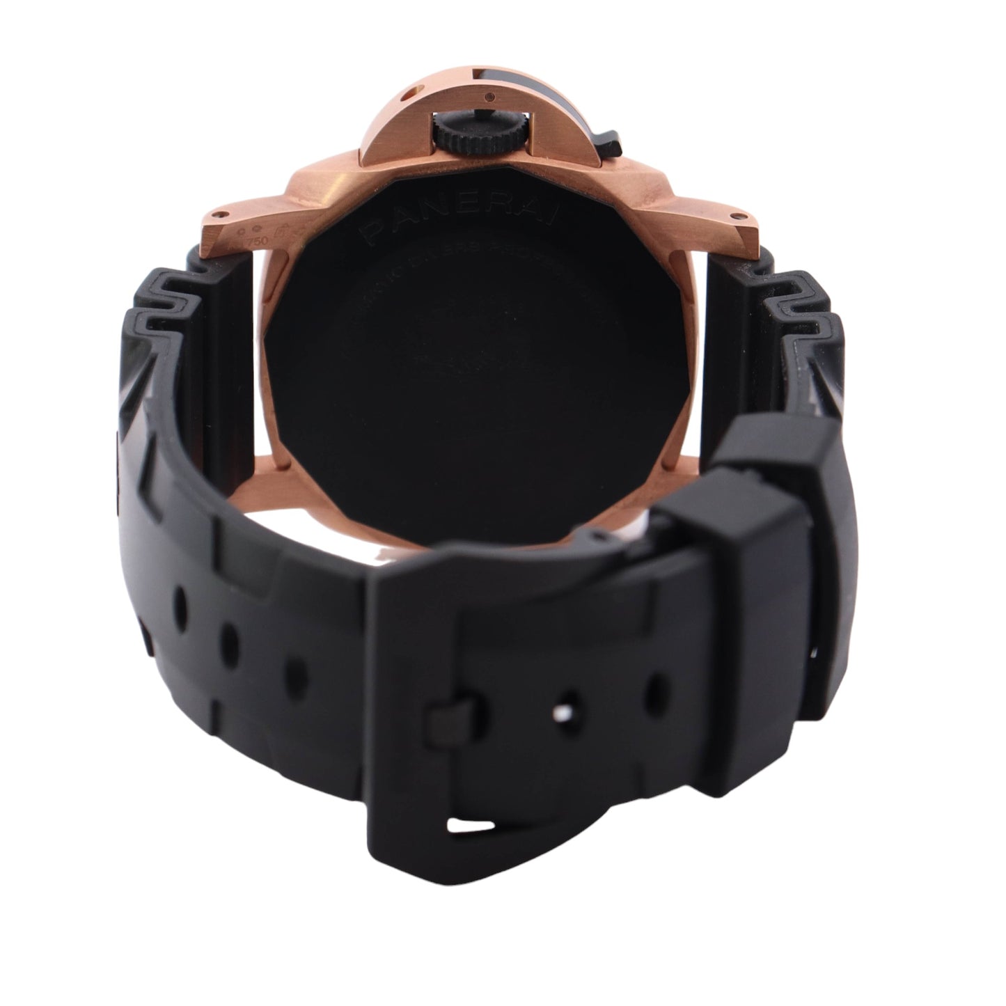 Panerai Submersible Rose Gold 44mm Black Dot Dial Watch Reference #: PAM01070 - Happy Jewelers Fine Jewelry Lifetime Warranty