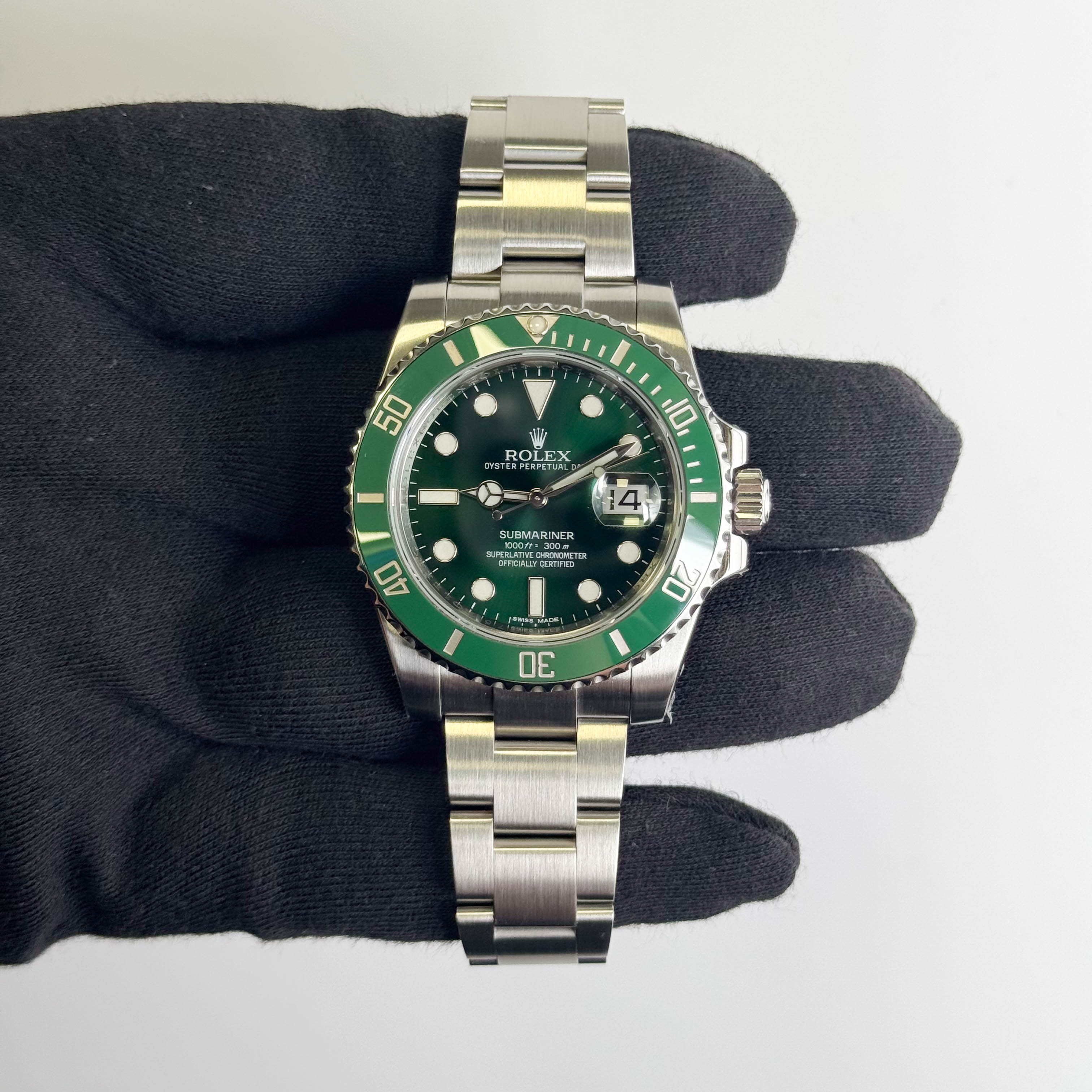 Rolex Submariner 40mm Green Dial Watch Ref# 116610LV