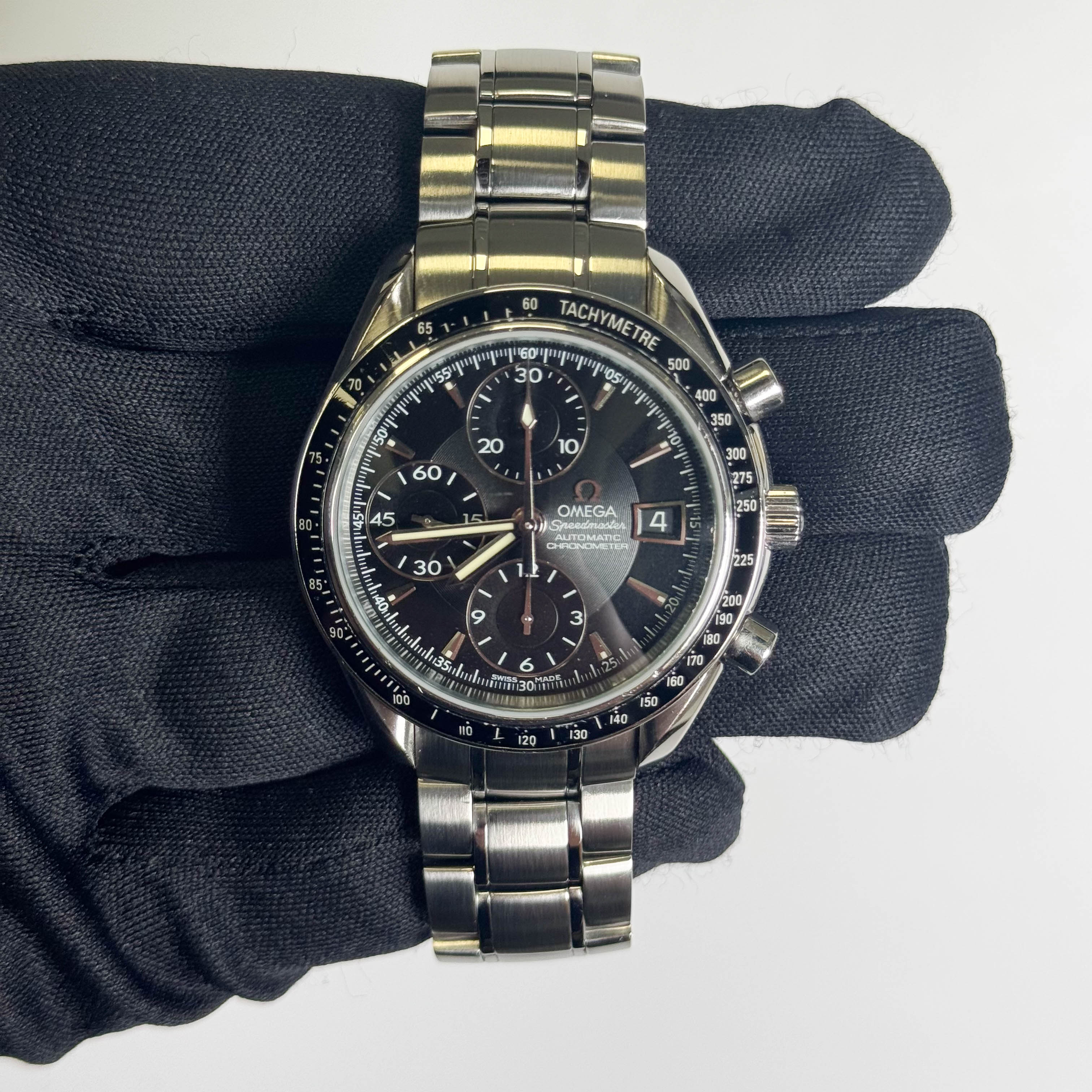 Omega Speedmaster 40mm Black Dial Watch Ref# 3210.50 - Happy Jewelers Fine Jewelry Lifetime Warranty