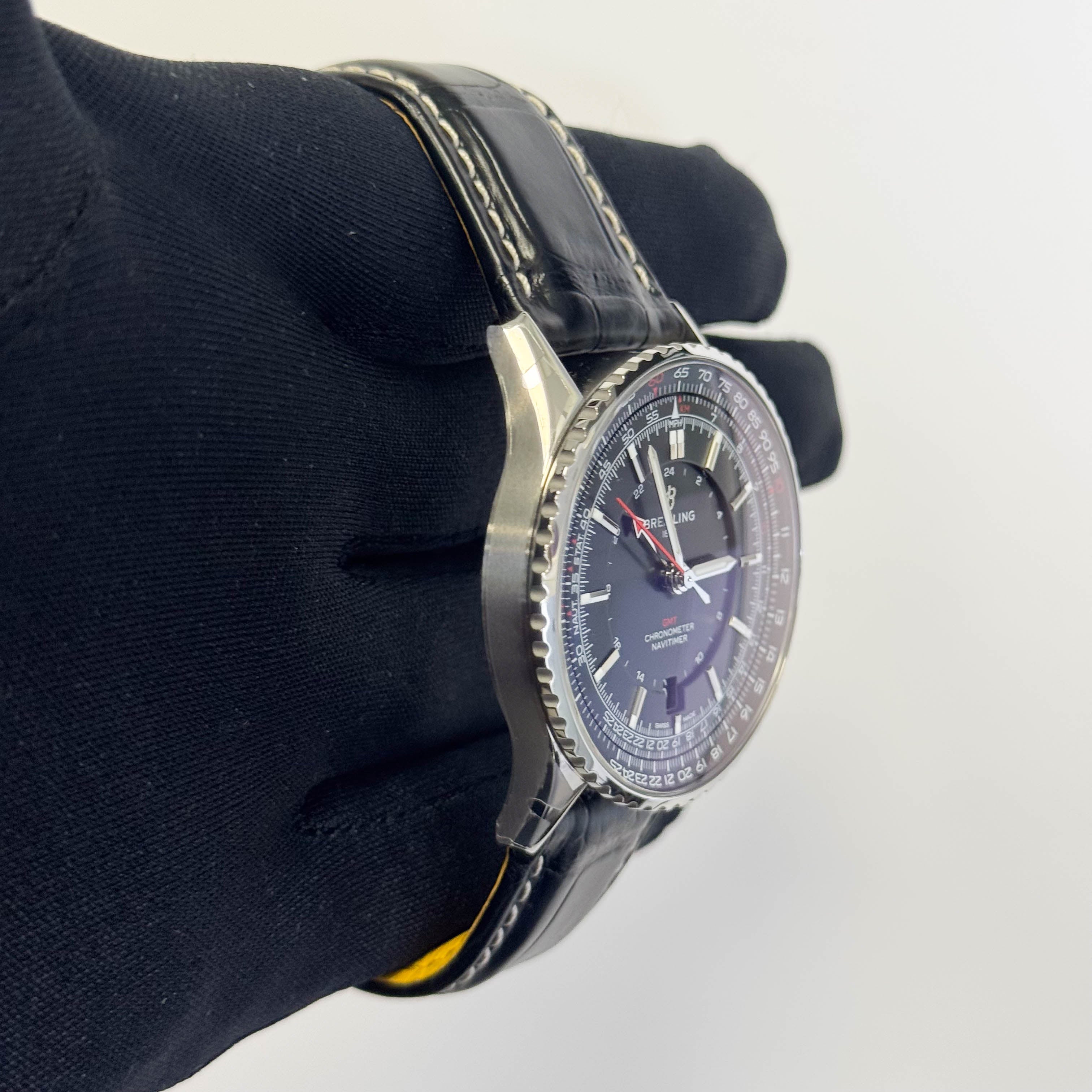 Breitling Navitimer GMT 41mm Black Dial Watch Ref# A32310251B1P1