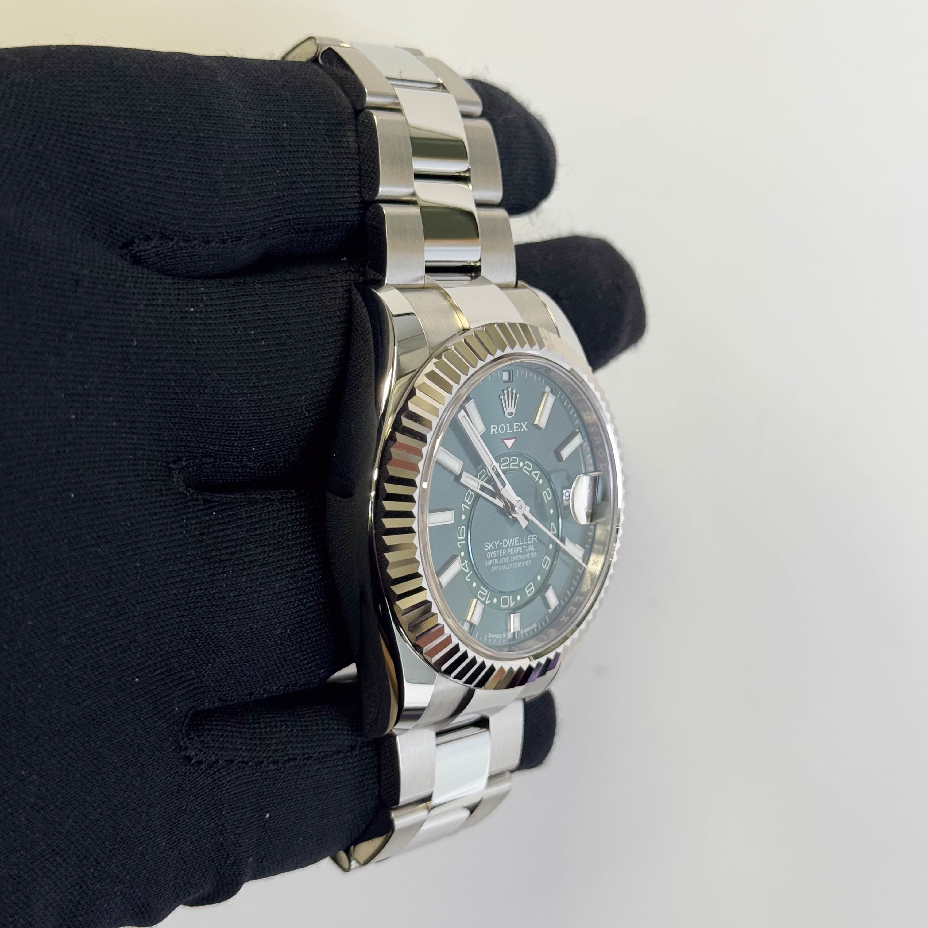 Rolex Sky-Dweller 42mm Green Dial Watch Ref# 336934