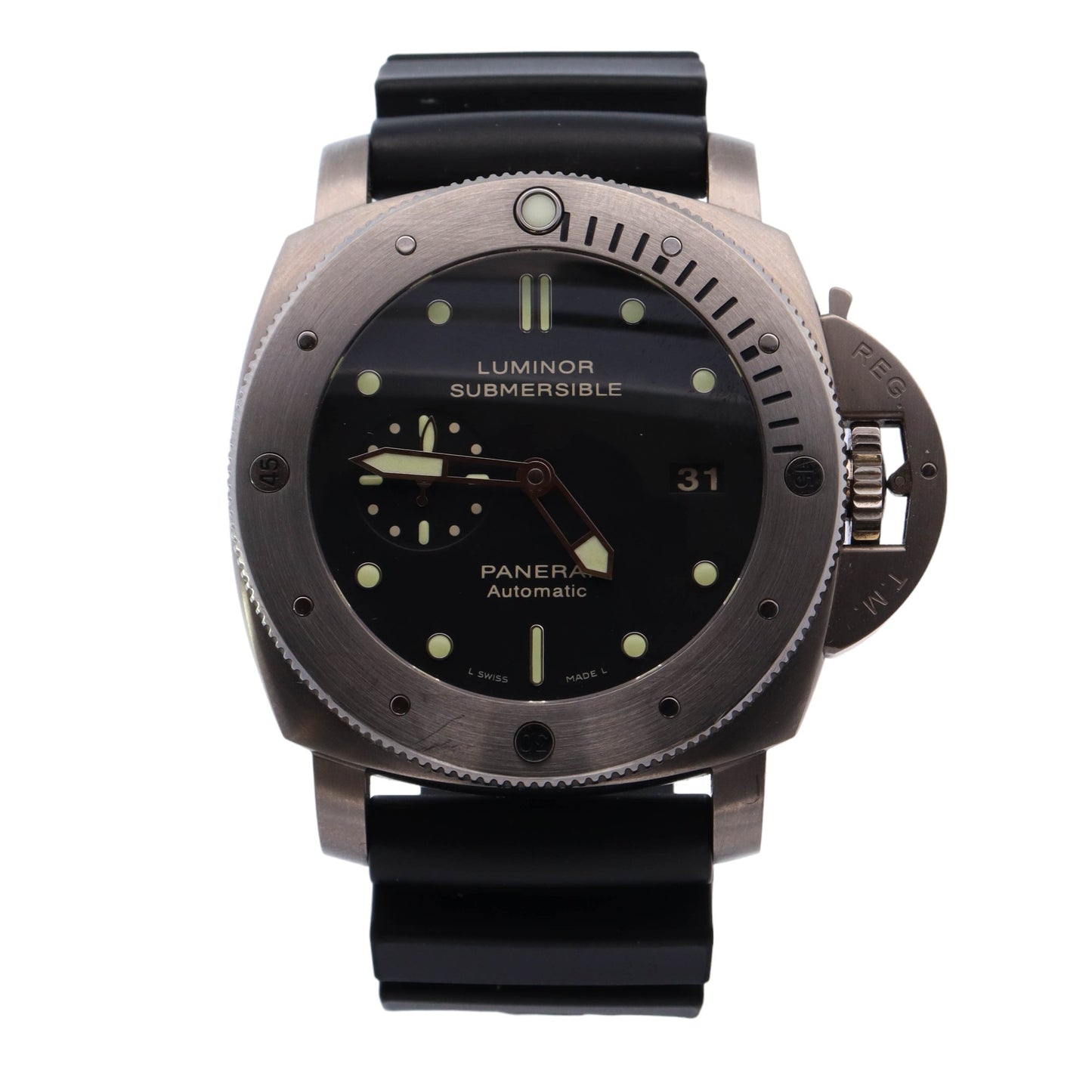 Panerai Luminor Submersible Titanium 47mm Black Dot Dial Watch Reference #: PAM00305 - Happy Jewelers Fine Jewelry Lifetime Warranty