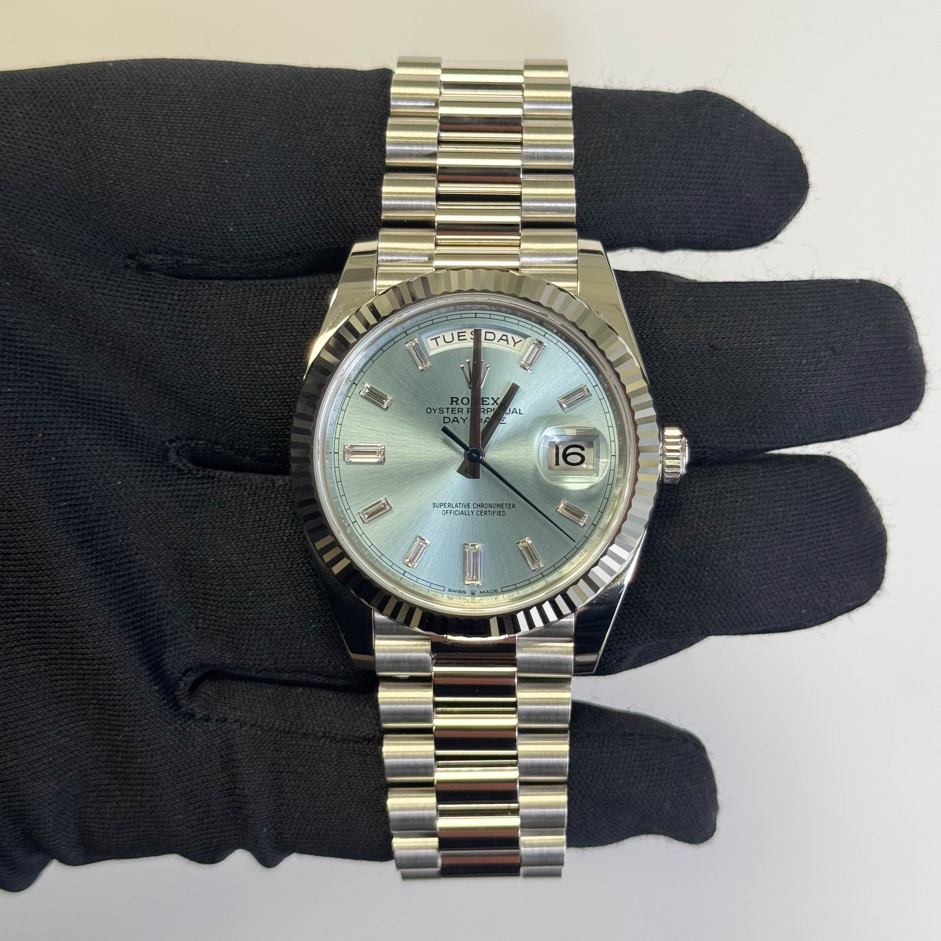 Rolex Day-Date 40mm Blue Dial Watch Ref# 228236