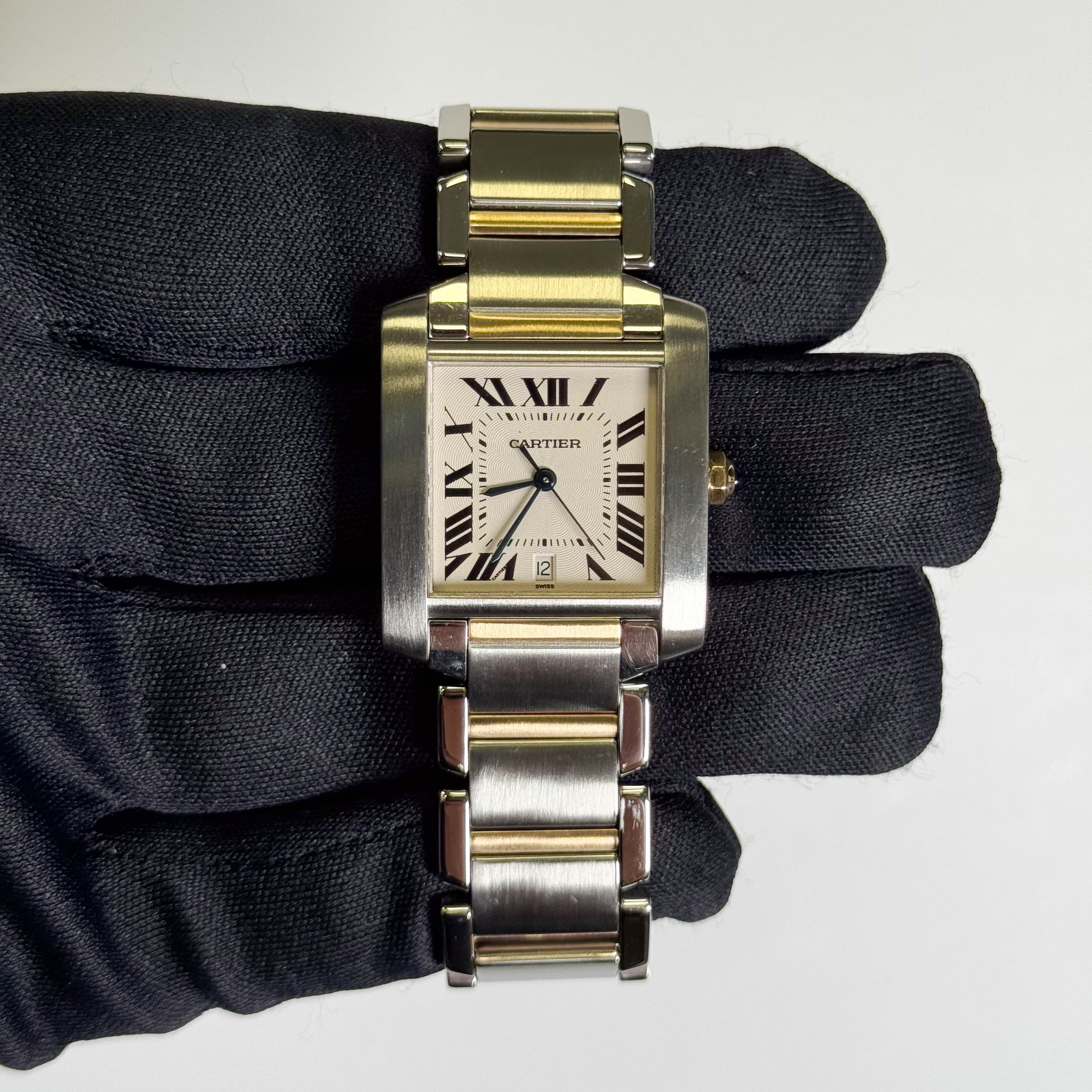 Cartier Tank Francaise 25mm Ivory Dial Ref#W51005Q4
