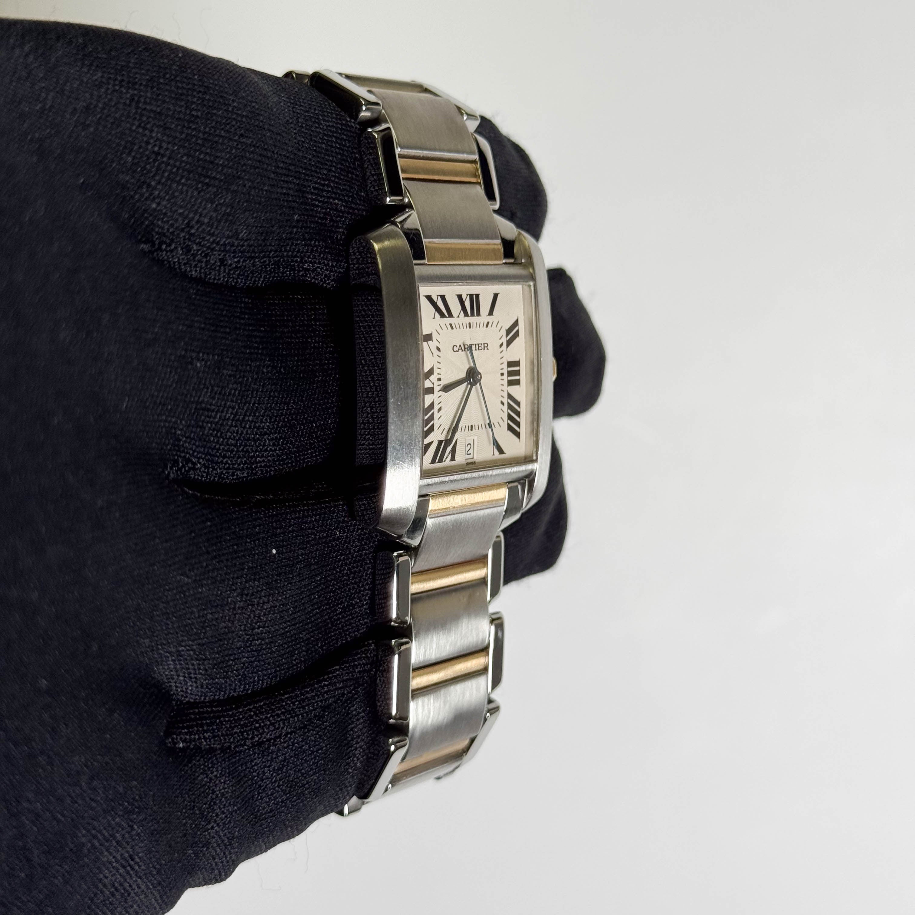 Cartier Tank Francaise 25mm Ivory Dial Ref#W51005Q4