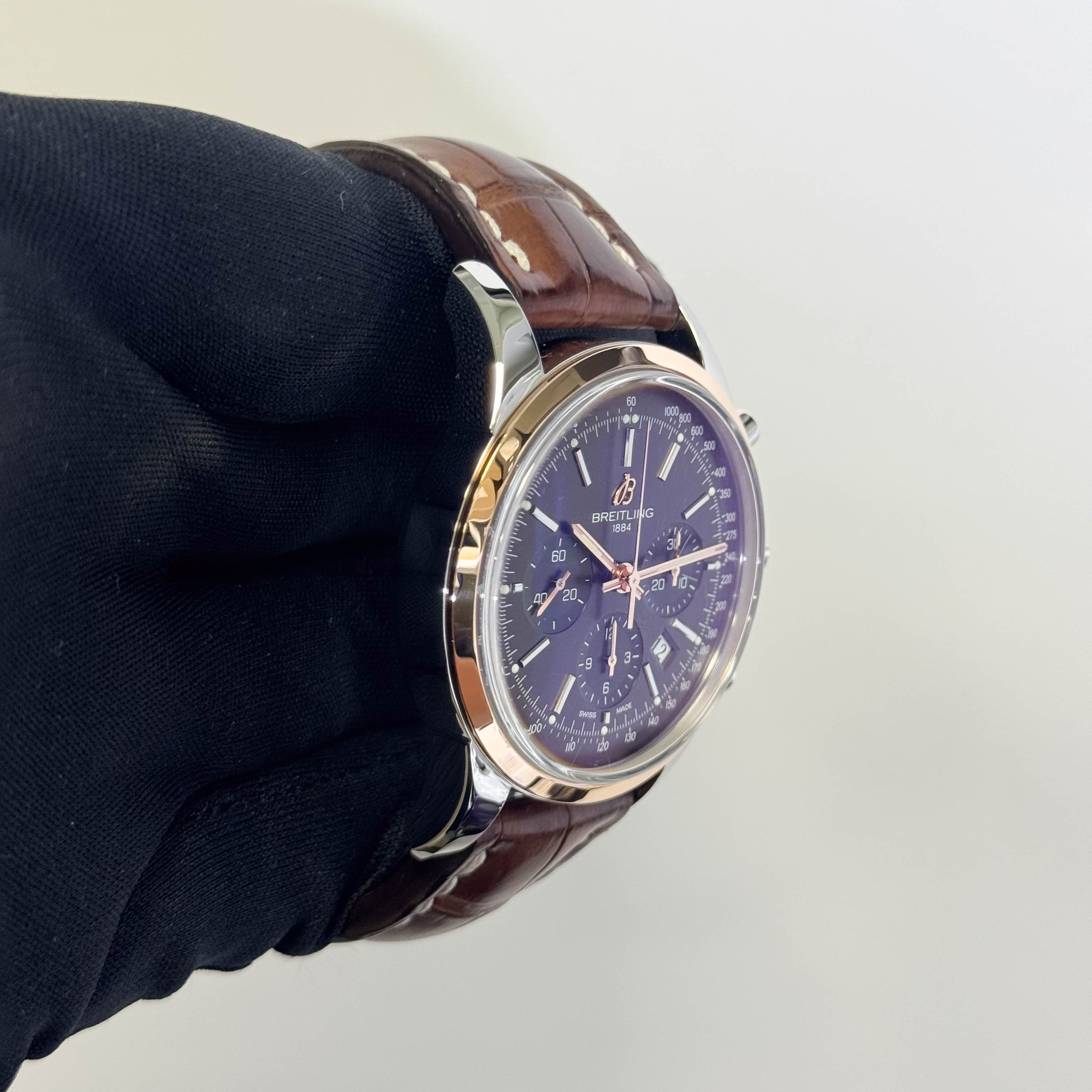 Breitling Transocean 43mm Brown Dial Watch Ref# UB015212/Q594-108W