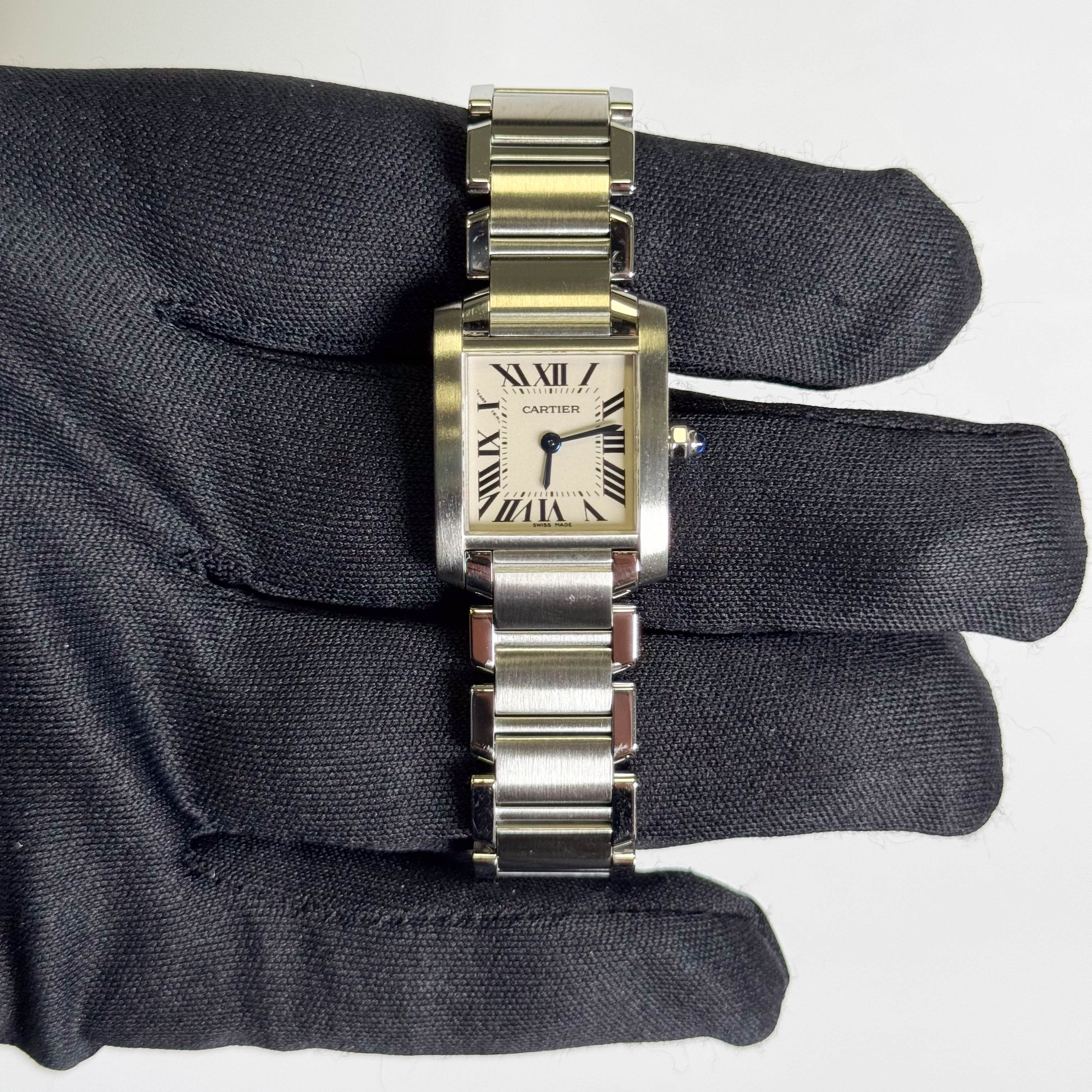 Cartier Tank 20mm Ivory Dial Watch Ref# W51008Q3