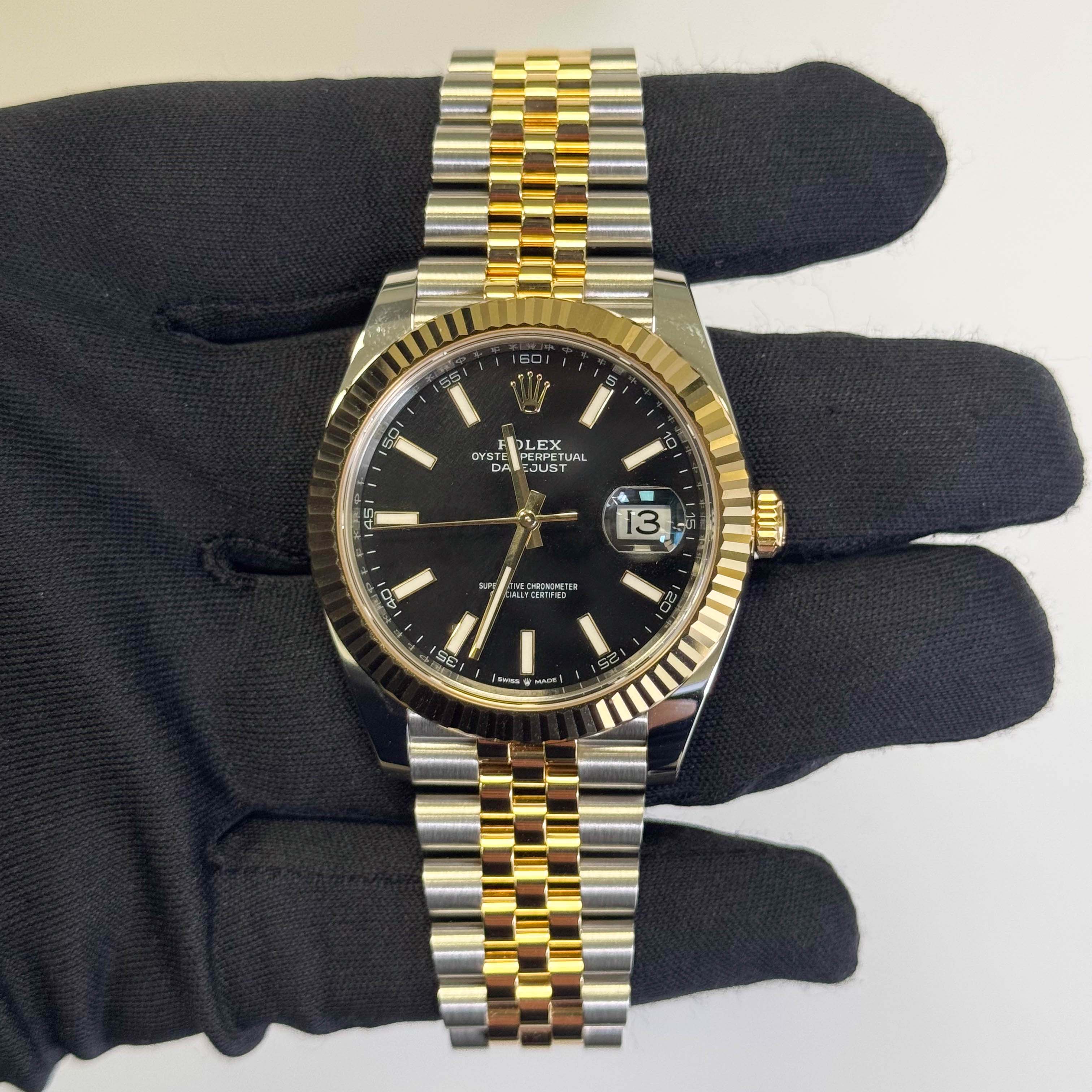 Rolex Datejust 41mm Black Dial Watch Ref# 126333 - Happy Jewelers Fine Jewelry Lifetime Warranty