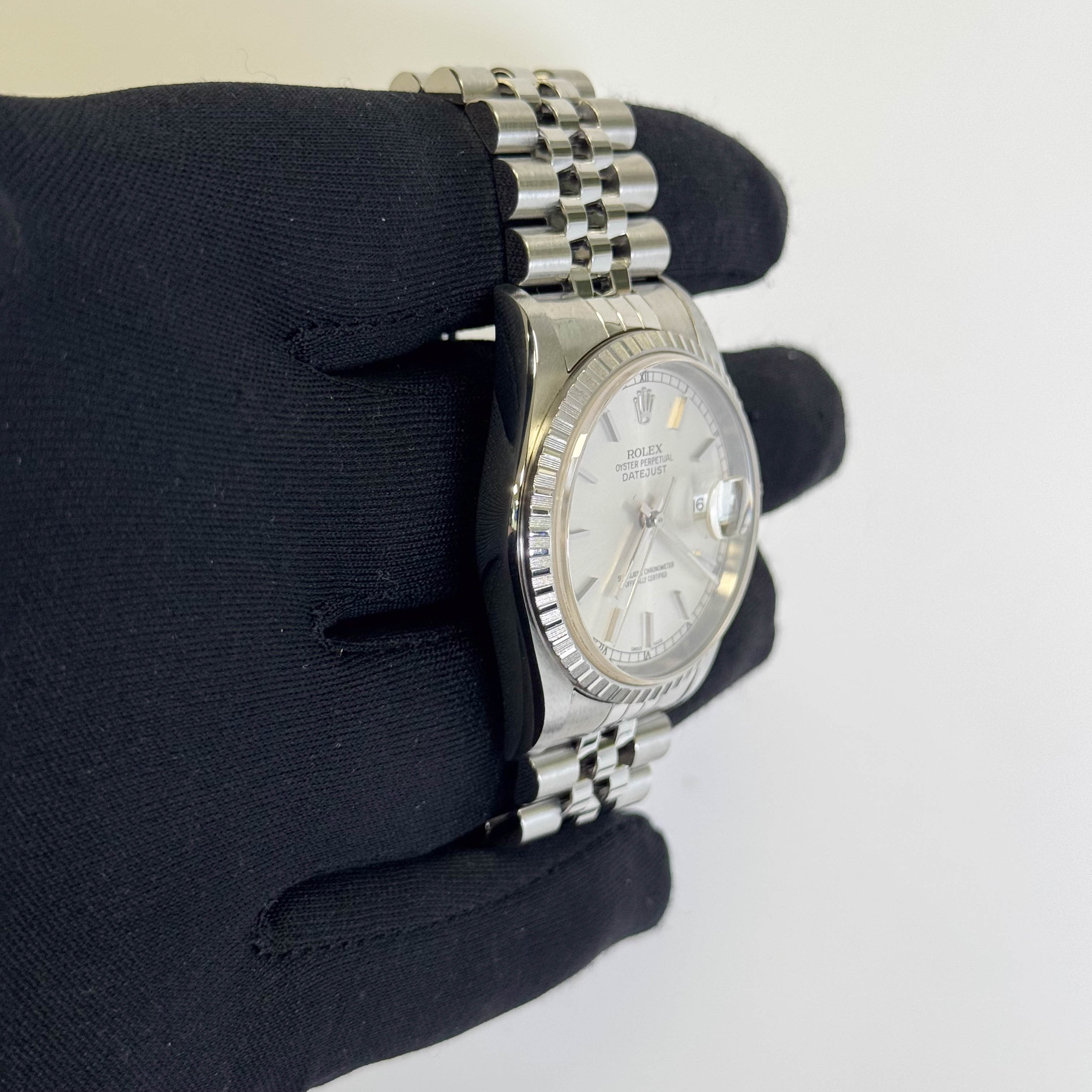 Rolex Datejust 36mm Silver Dial Watch Ref# 16220