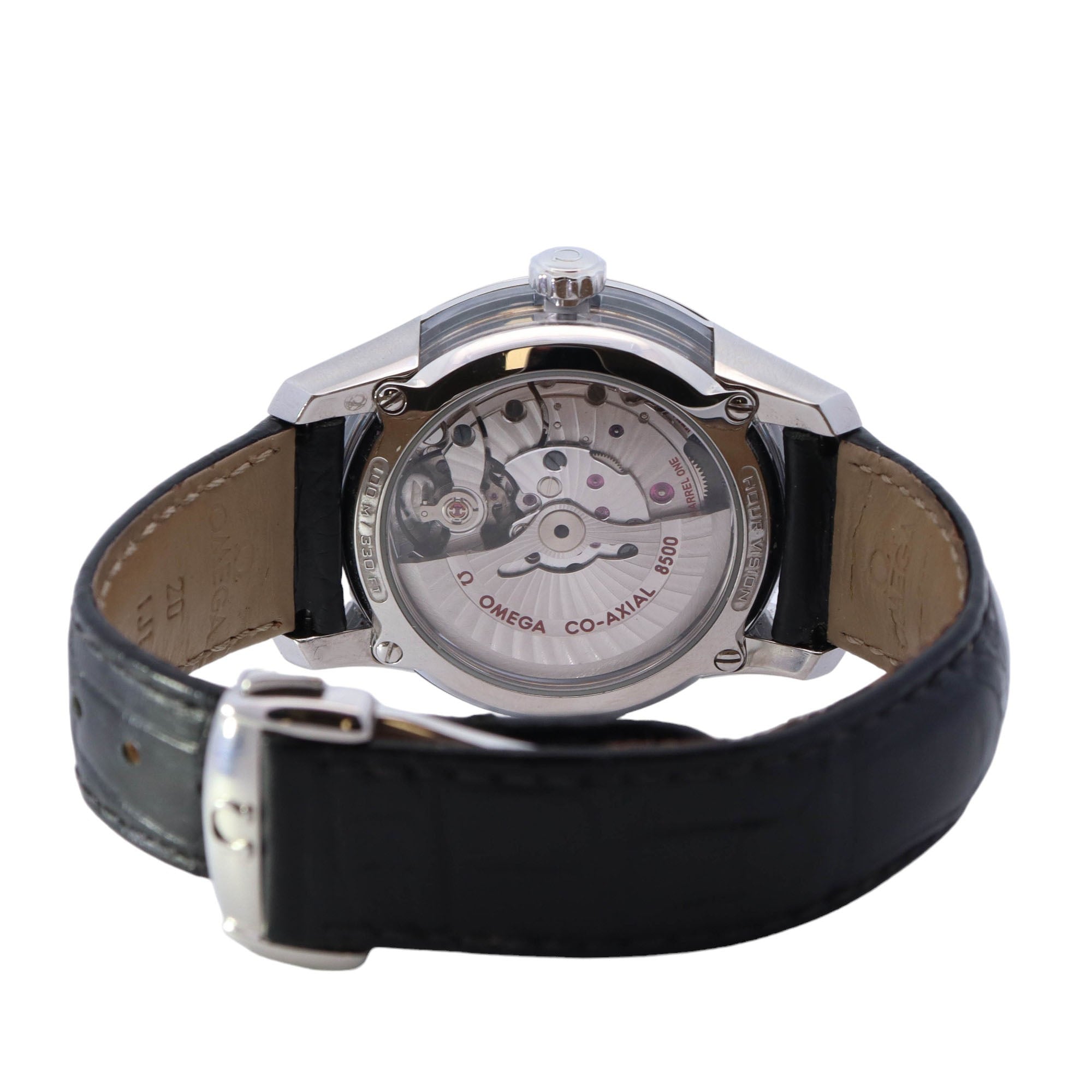 Omega De Ville Hour Vision Stainless Steel 41mm Silver Stick Dial Watch Ref# 431.33.41.21.02.001 - Happy Jewelers Fine Jewelry Lifetime Warranty