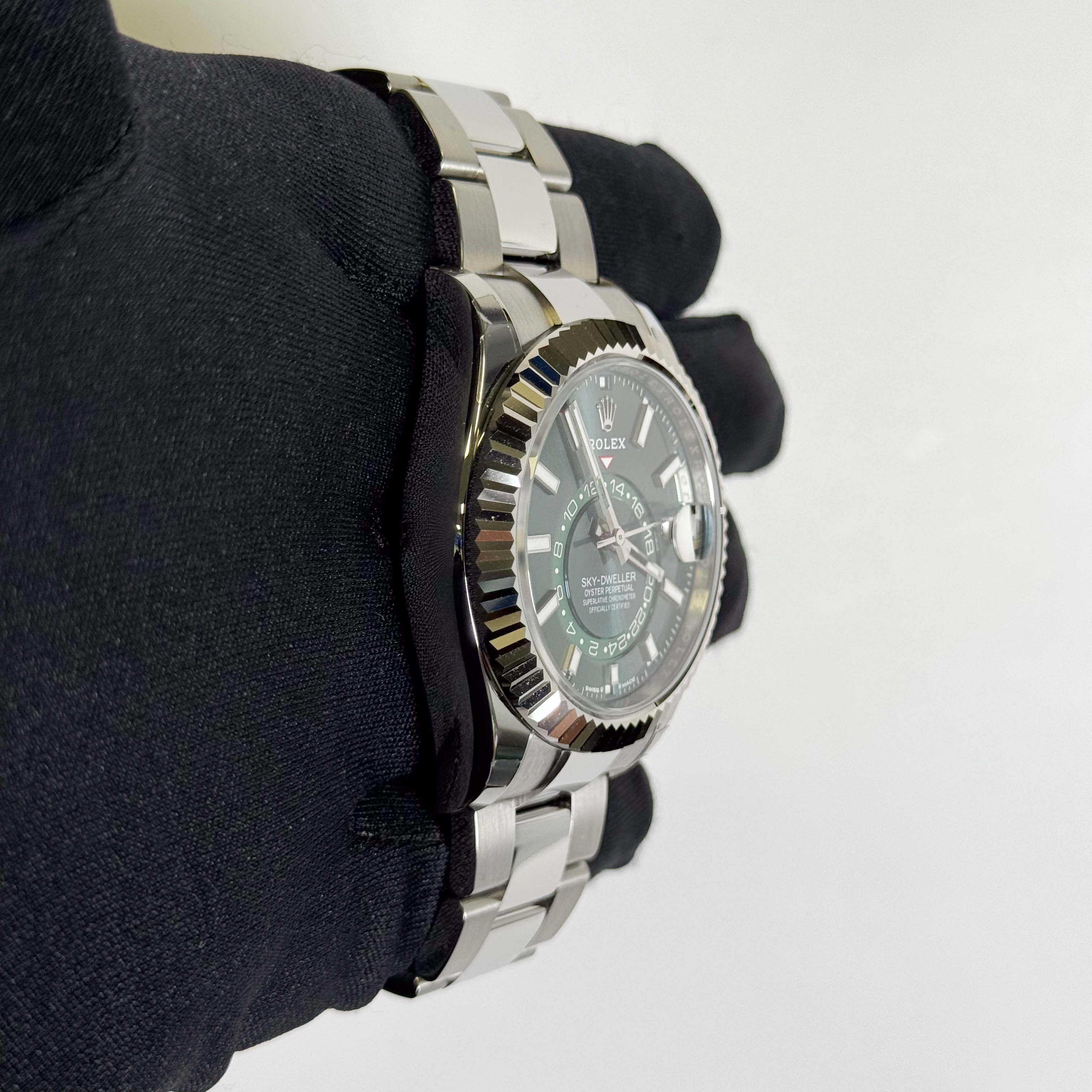 Rolex Sky-Dweller 42mm Green Dial Watch Ref# 336934