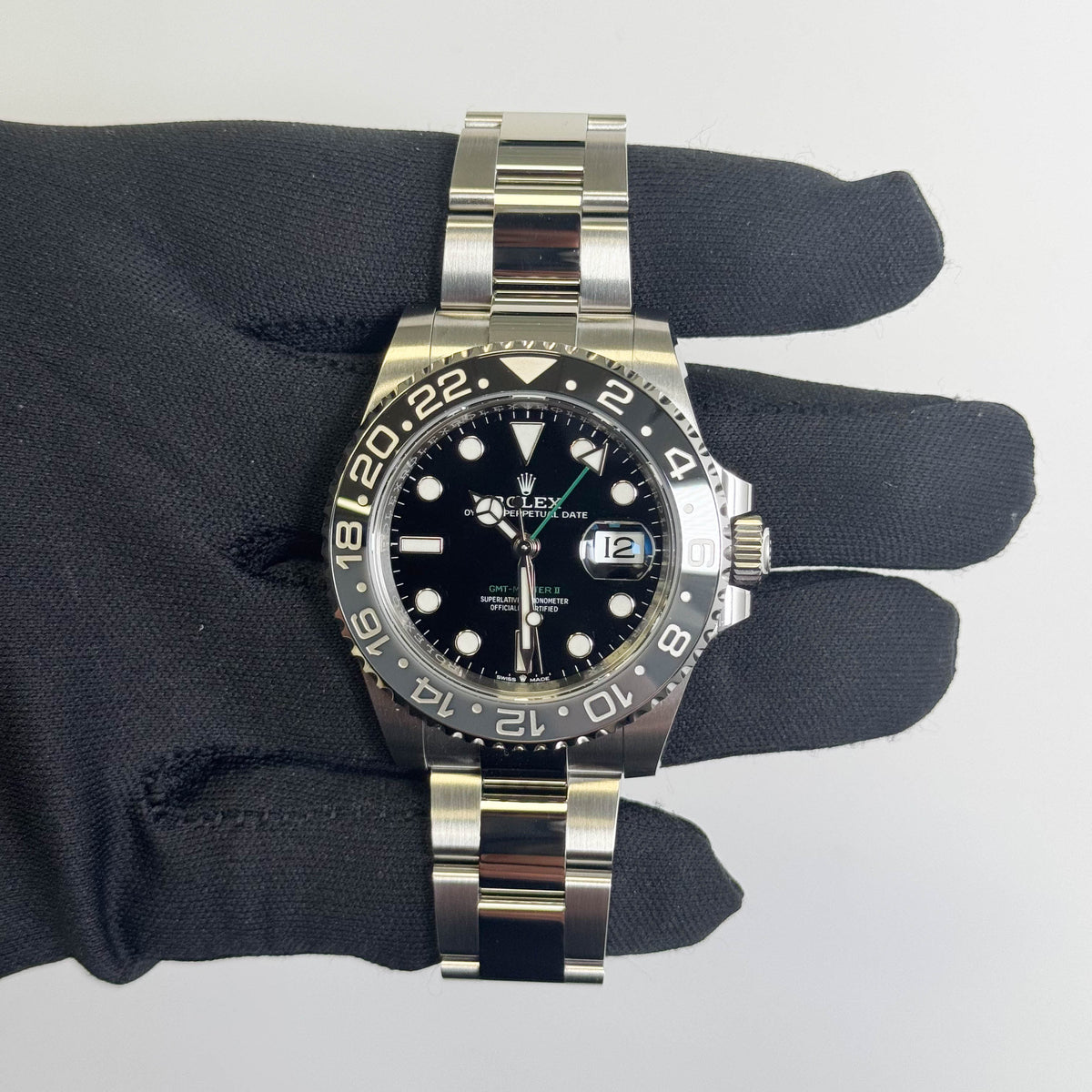 Rolex GMT-Master II "Bruce Wayne" 40mm Black Dial Watch Ref# 126710GRNR