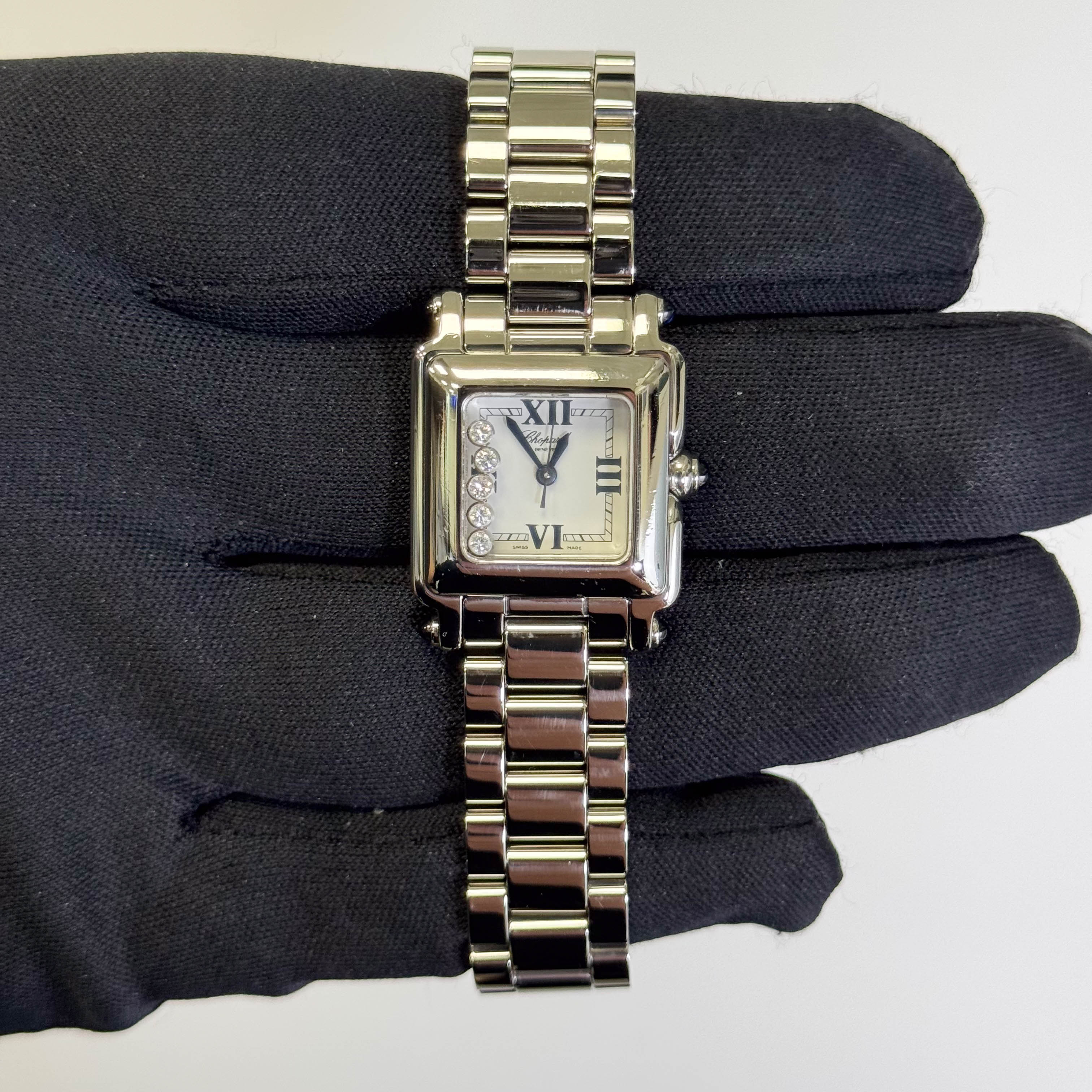 Chopard Happy Sport 27mm White Dial Watch Ref# 27/8349-23 - Happy Jewelers Fine Jewelry Lifetime Warranty