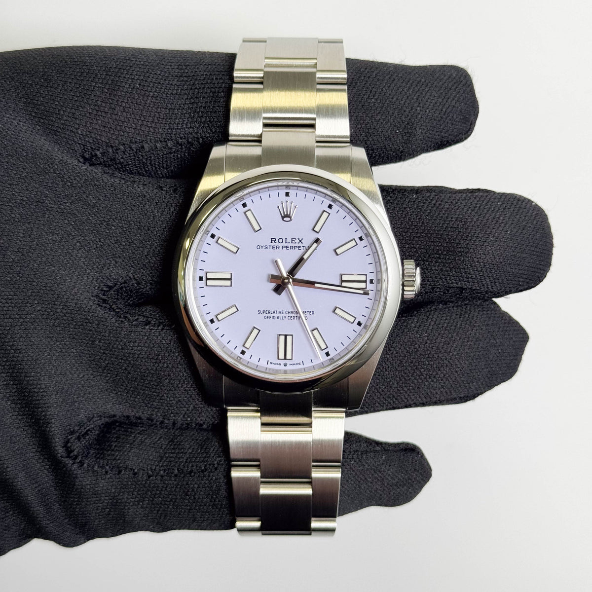 Rolex Oyster Perpetual 41mm Lilac Dial Watch Ref# 134300