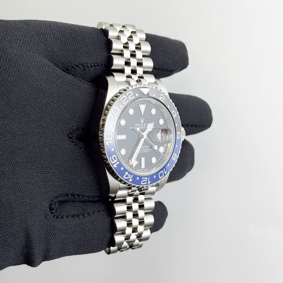 Rolex GMT-Master II "Batgirl" 40mm Black Dial Watch Ref# 126710BLNR
