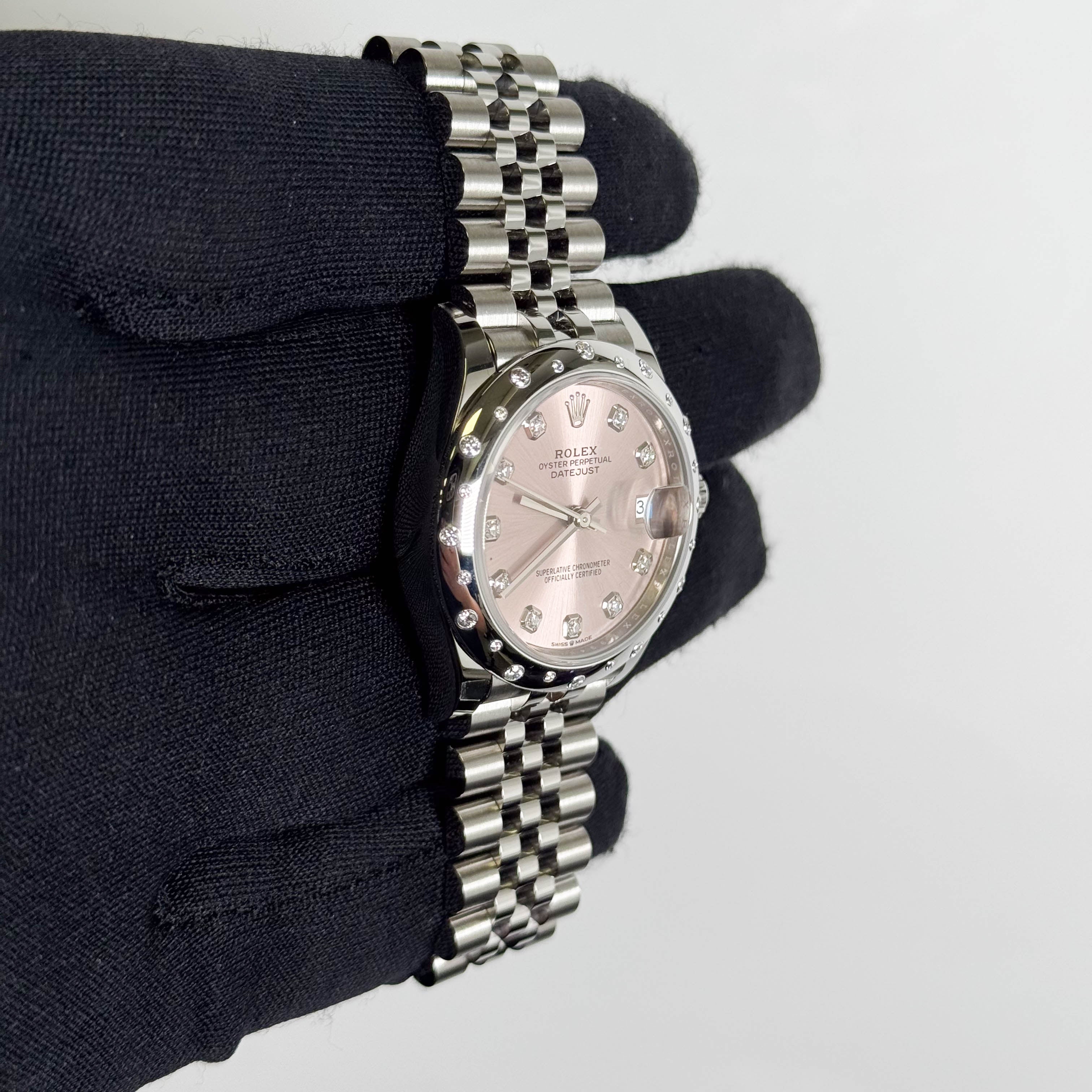Rolex Datejust 31mm Factory Pink Diamond Dial Watch Ref# 278344RBR