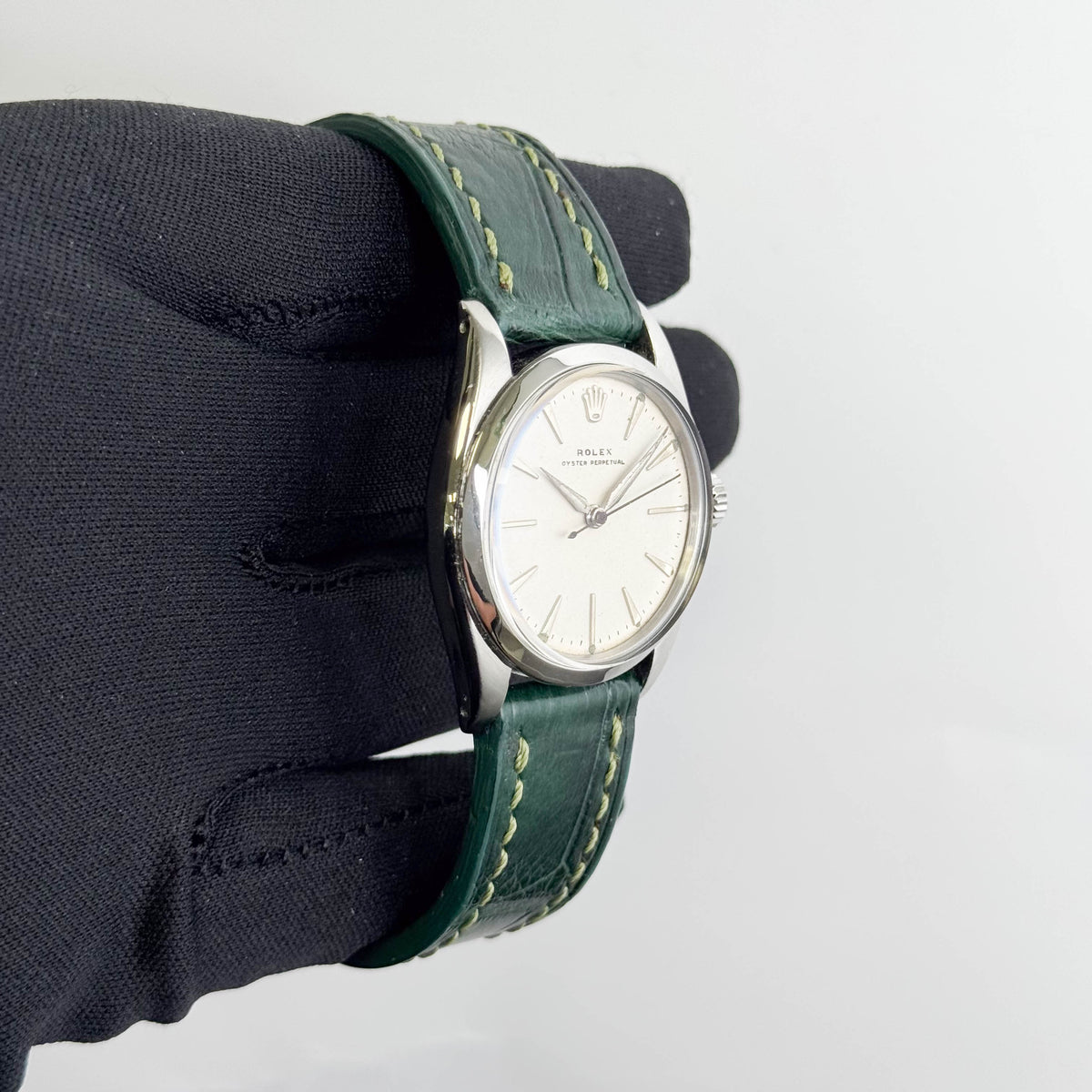 Rolex Oyster Perpetual 34mm White Dial Watch Ref# 5504