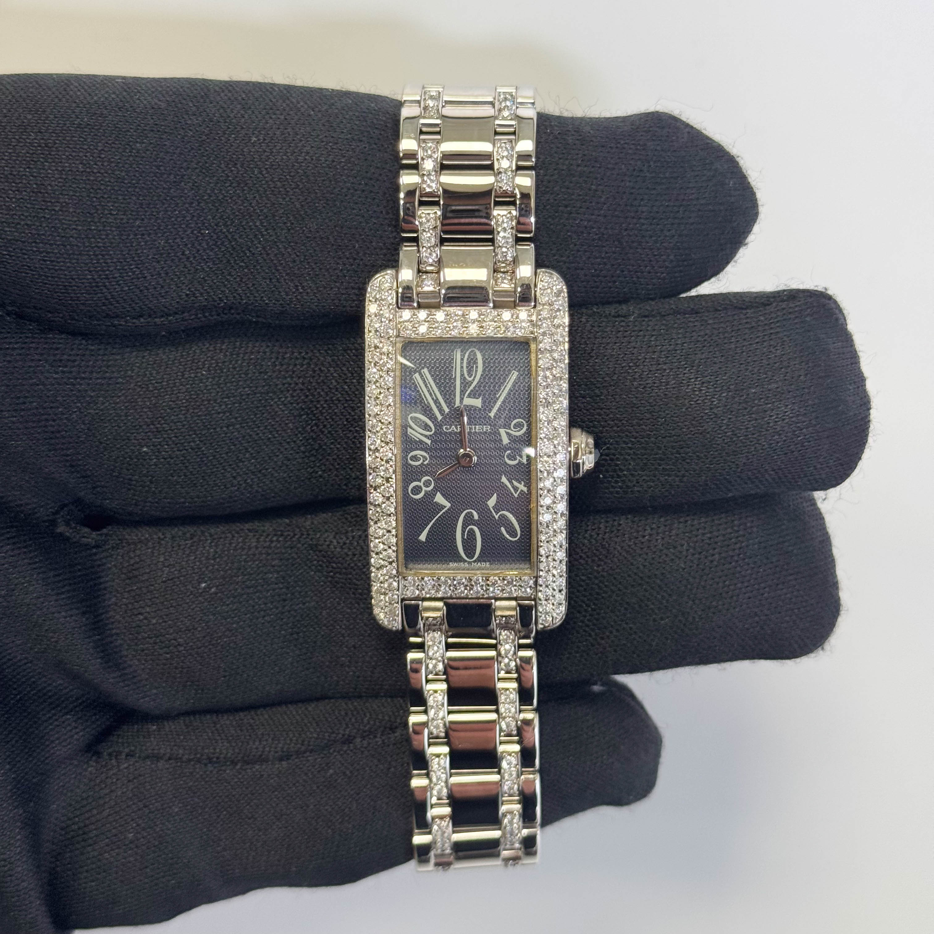 Cartier Tank 28mm Black Dial Watch Ref# W2605129