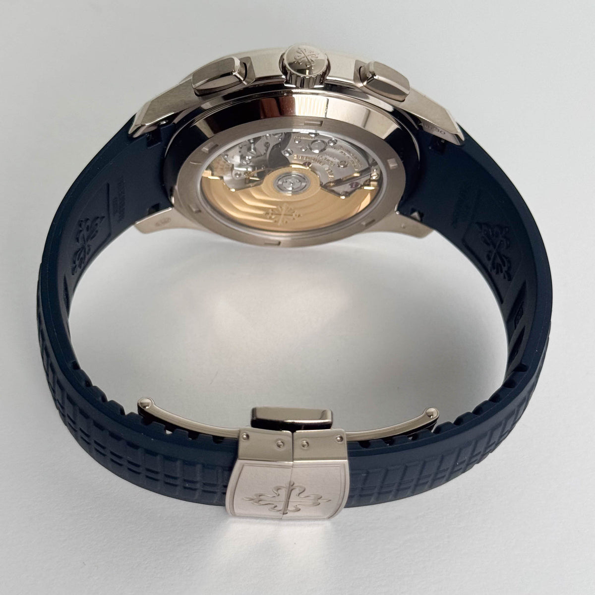 Patek Philippe Aquanaut 42mm Blue Dial Watch Ref# 5968G-001
