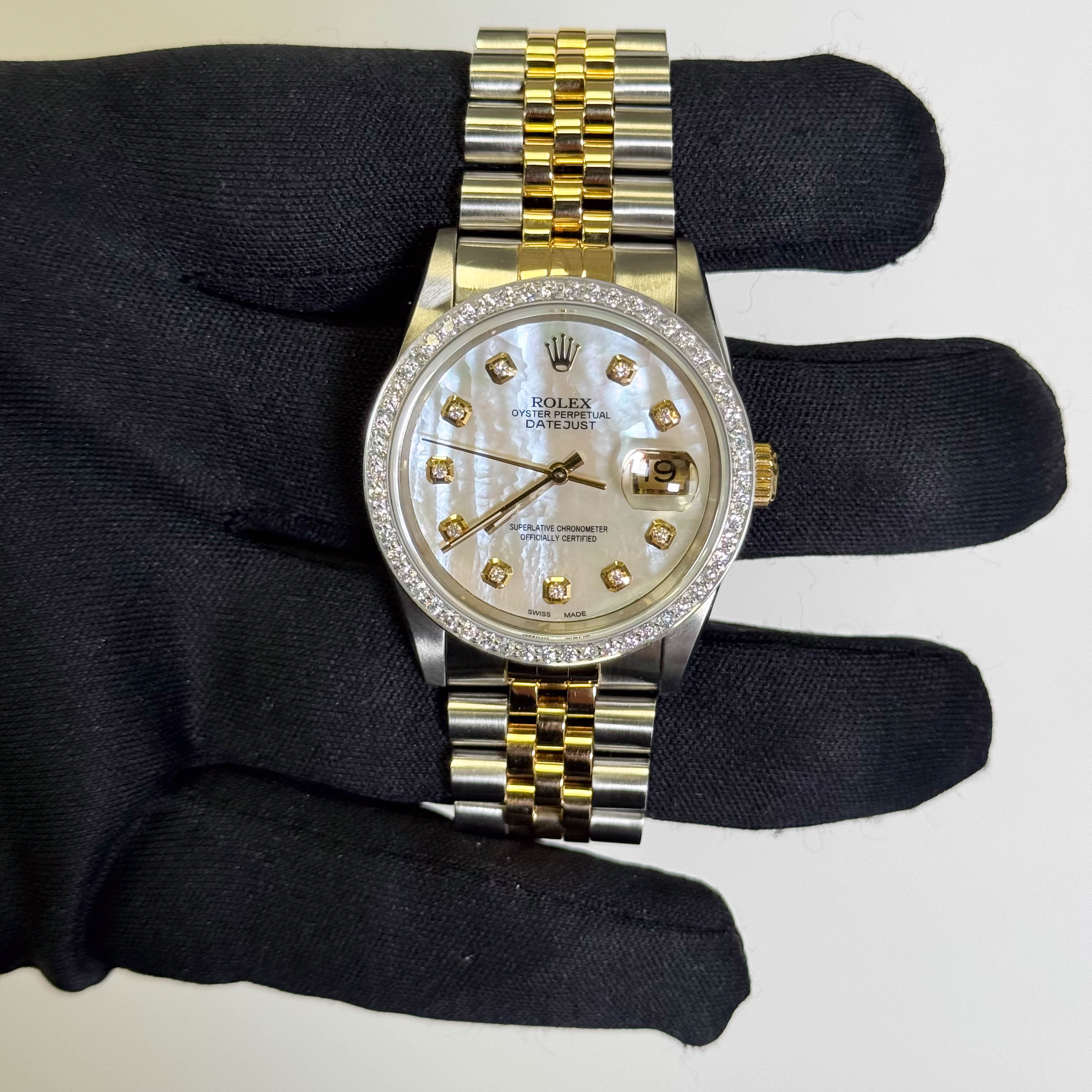 Rolex Datejust 36mm MOP Dial Watch Ref# 16233 - Happy Jewelers Fine Jewelry Lifetime Warranty