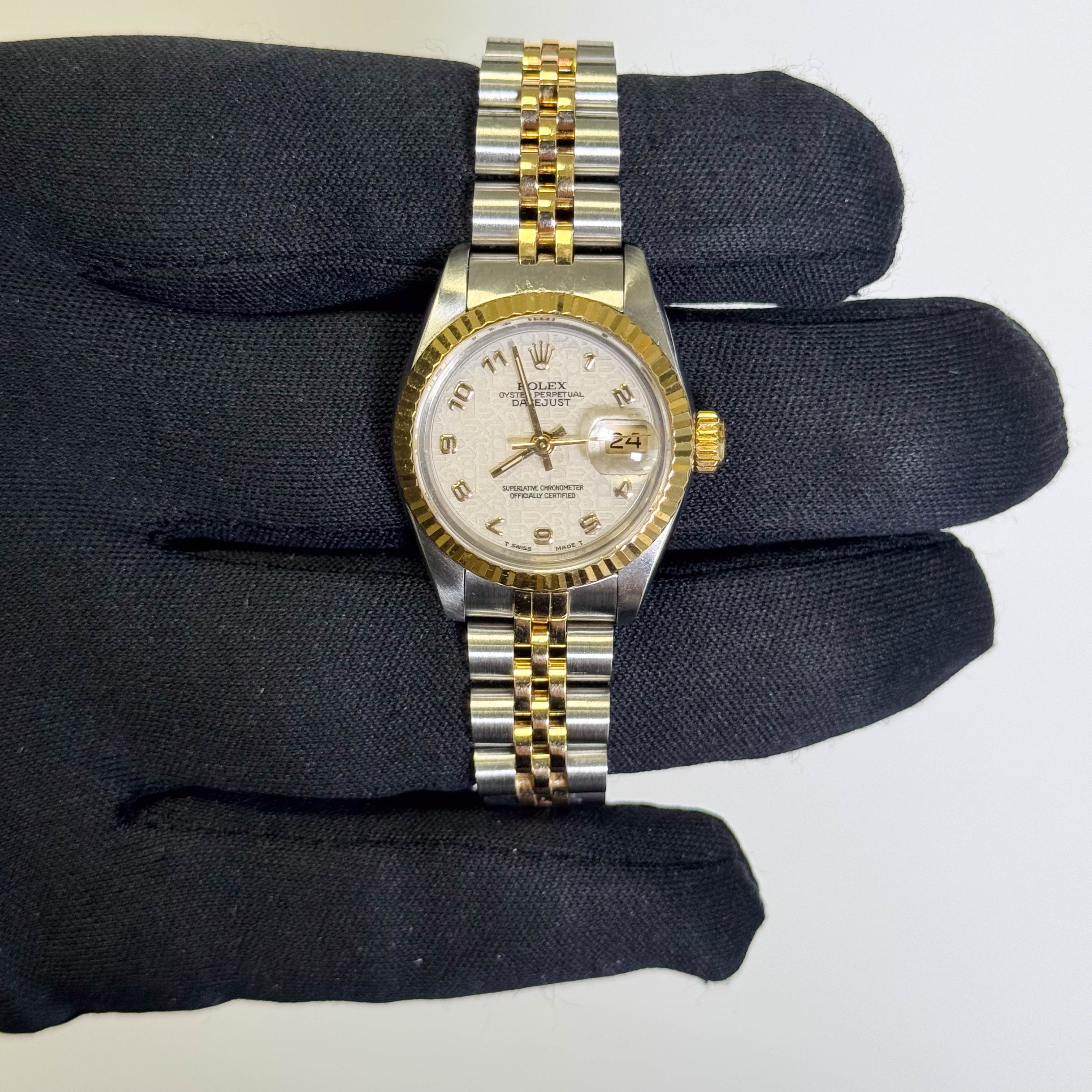 Rolex Datejust 26mm White Jubilee Dial Watch Ref# 69173 - Happy Jewelers Fine Jewelry Lifetime Warranty