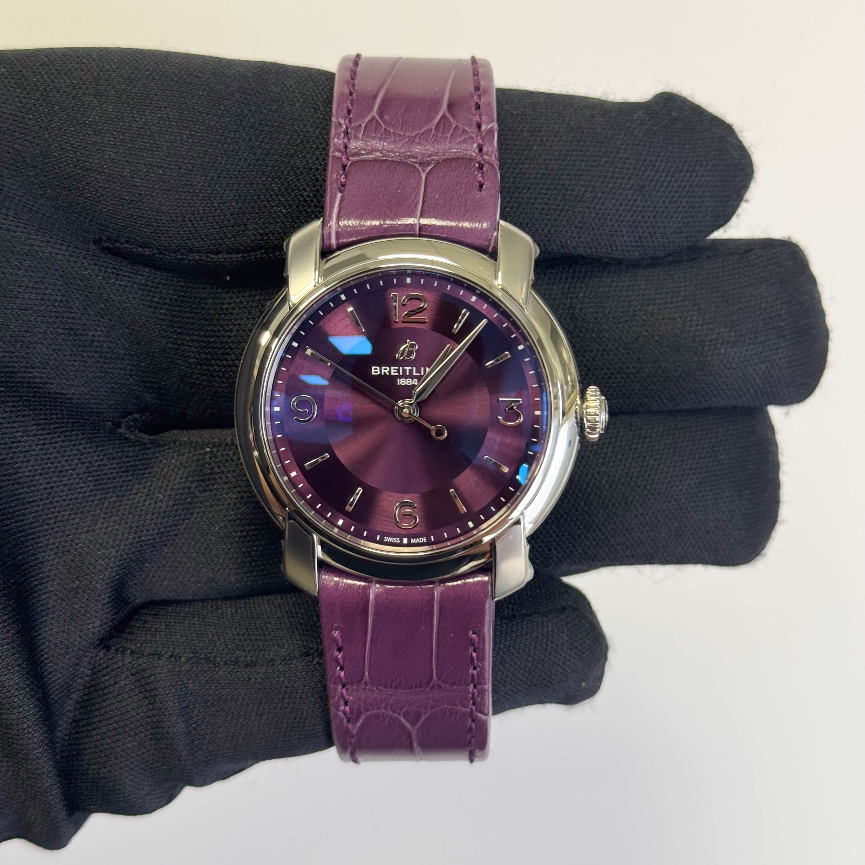 Breitling Lady Premier 36mm Purple Dial Watch Ref# A10310