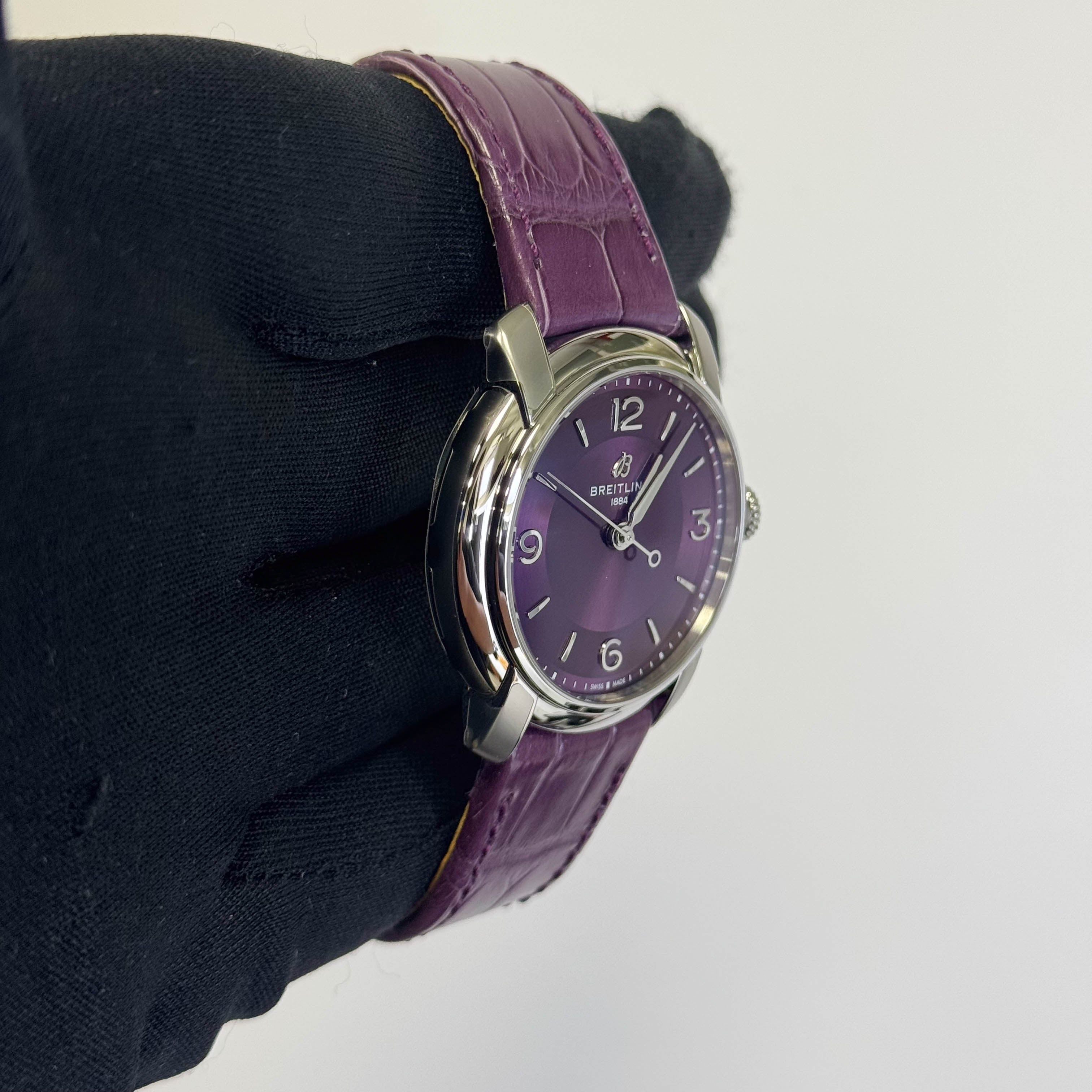 Breitling Lady Premier 36mm Purple Dial Watch Ref# A10310