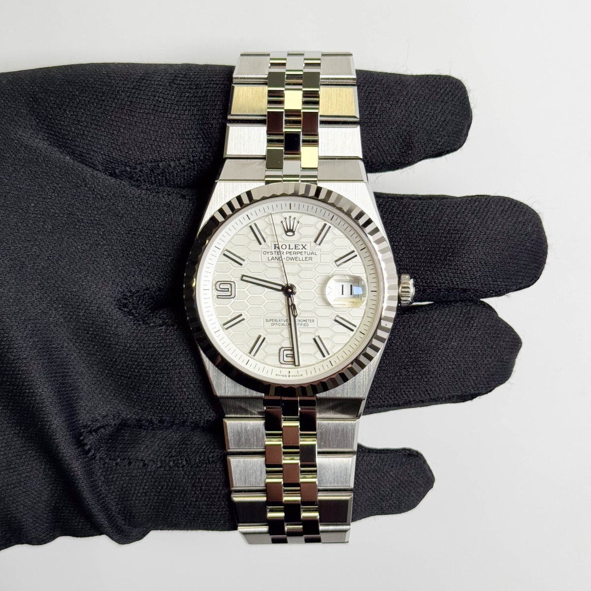 Rolex Land-Dweller 40mm White Dial Watch Ref# 127334