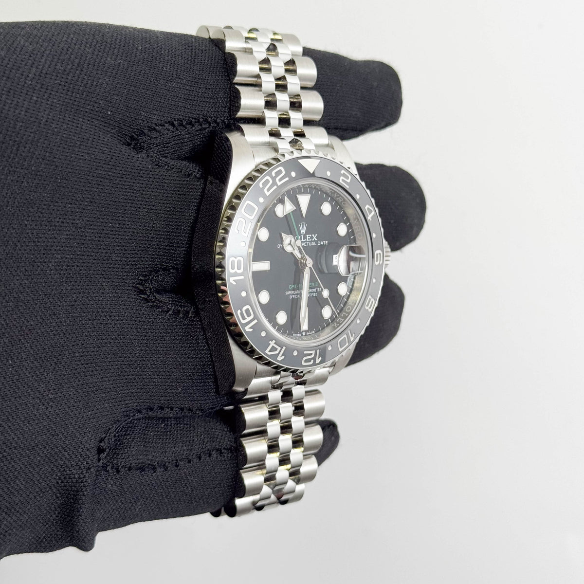 Rolex GMT-Master II 40mm Black Dial Watch Ref# 126710GRNR
